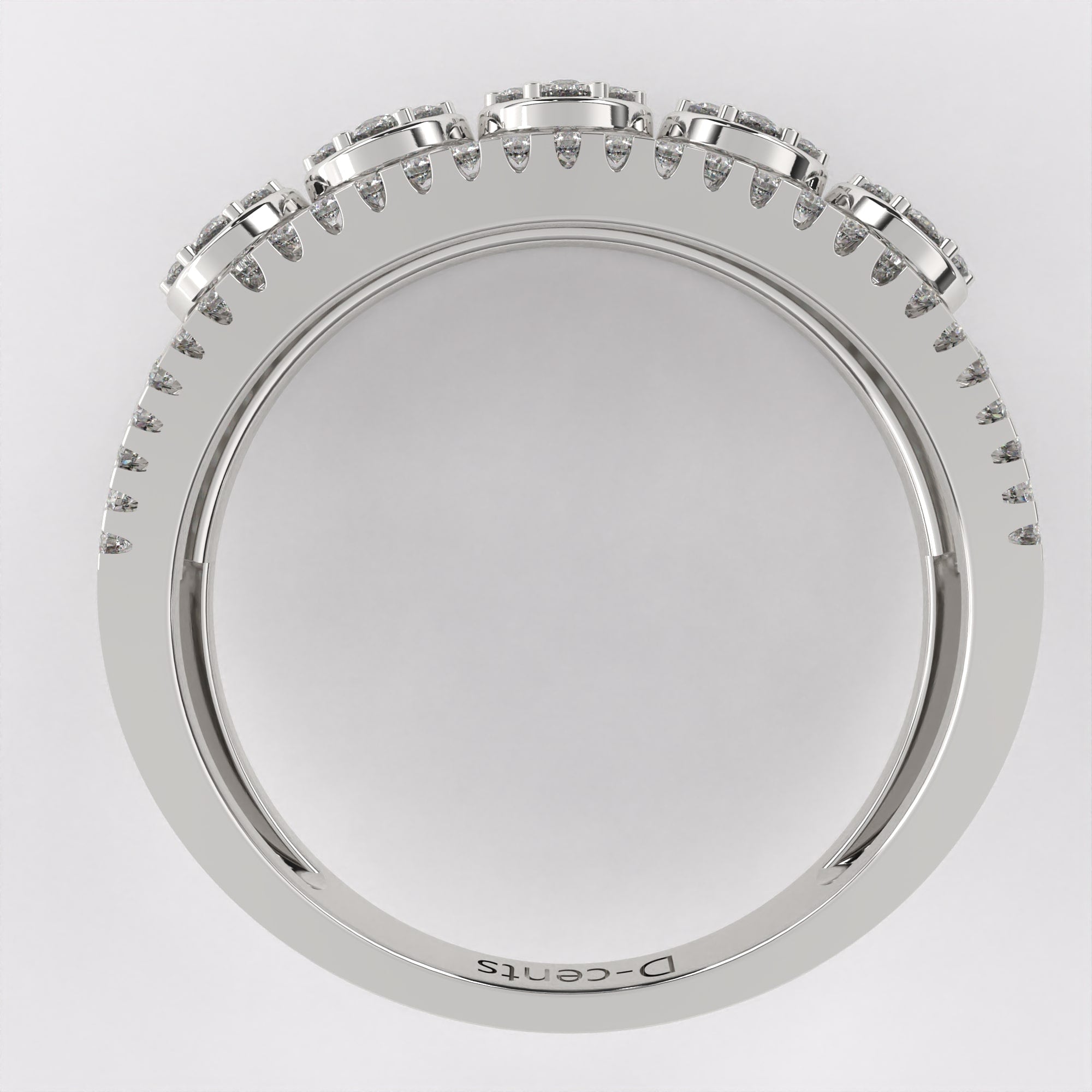 Opulent Orchid Diamond Ring in 925 Silver