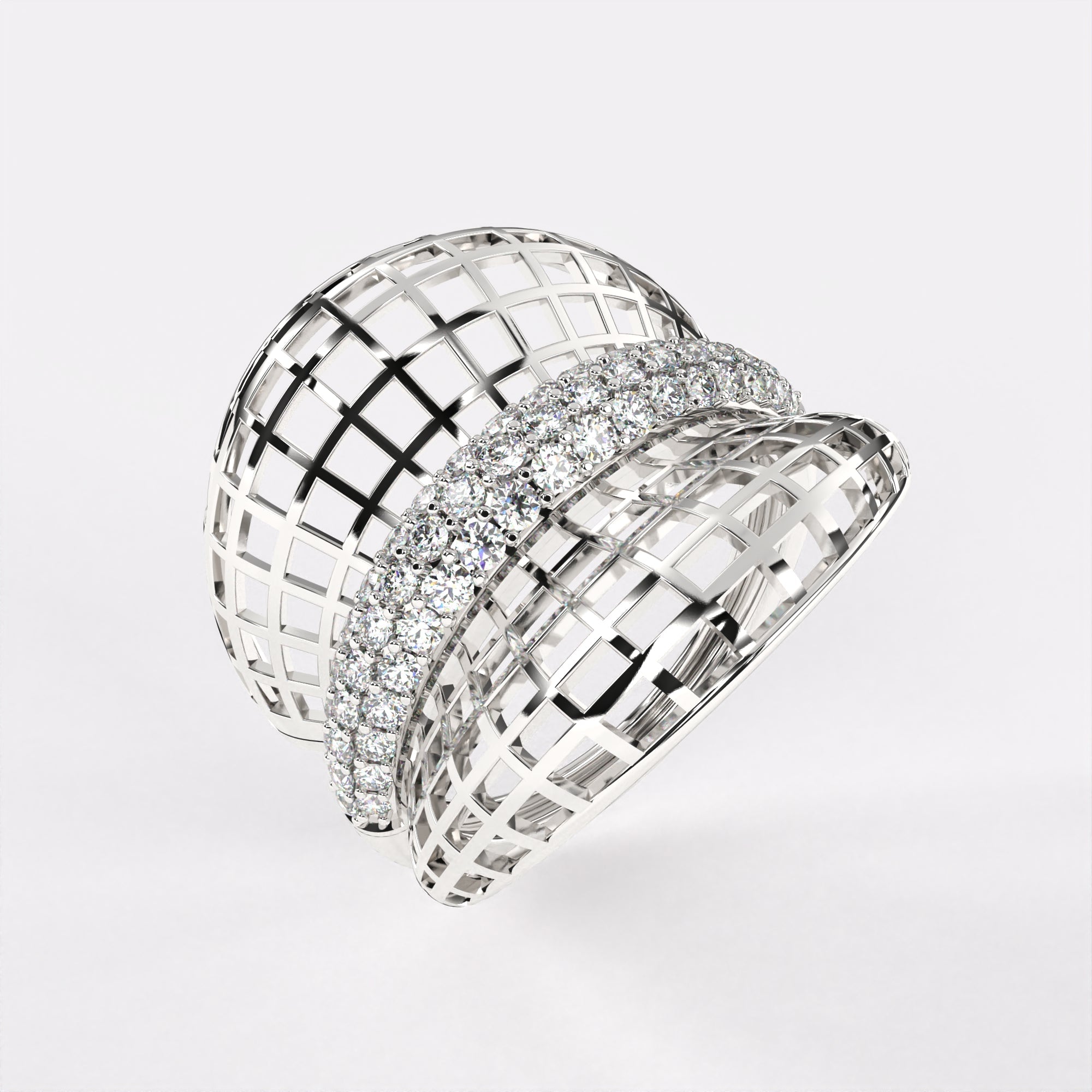 Unity Diamond Ring in 925 Silver