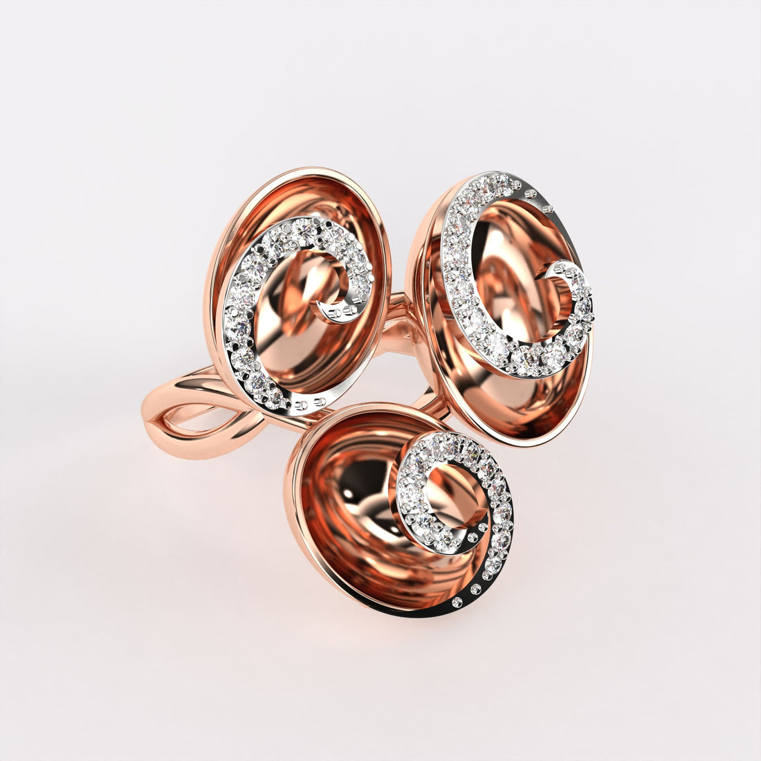 Gold Swirl Diamond Ring