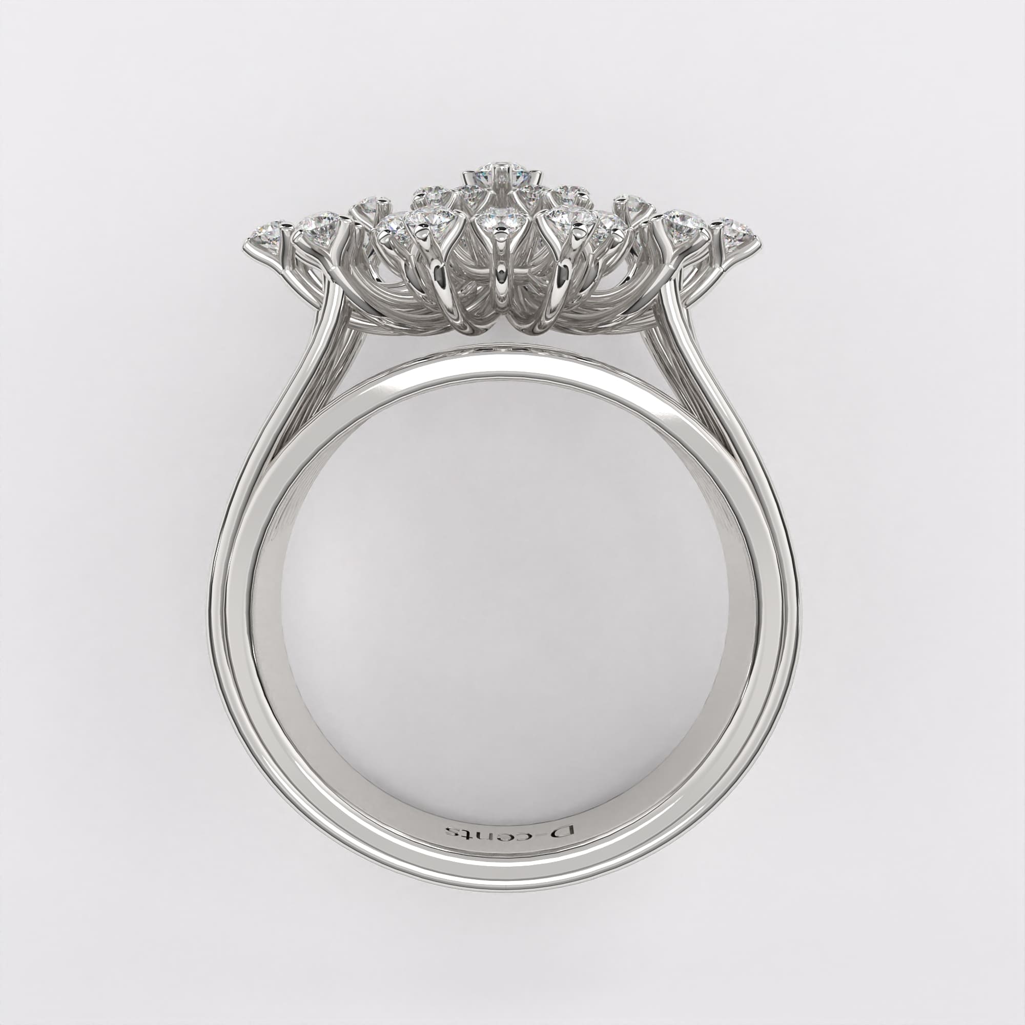 Sparky Diamond Ring In 925 Silver