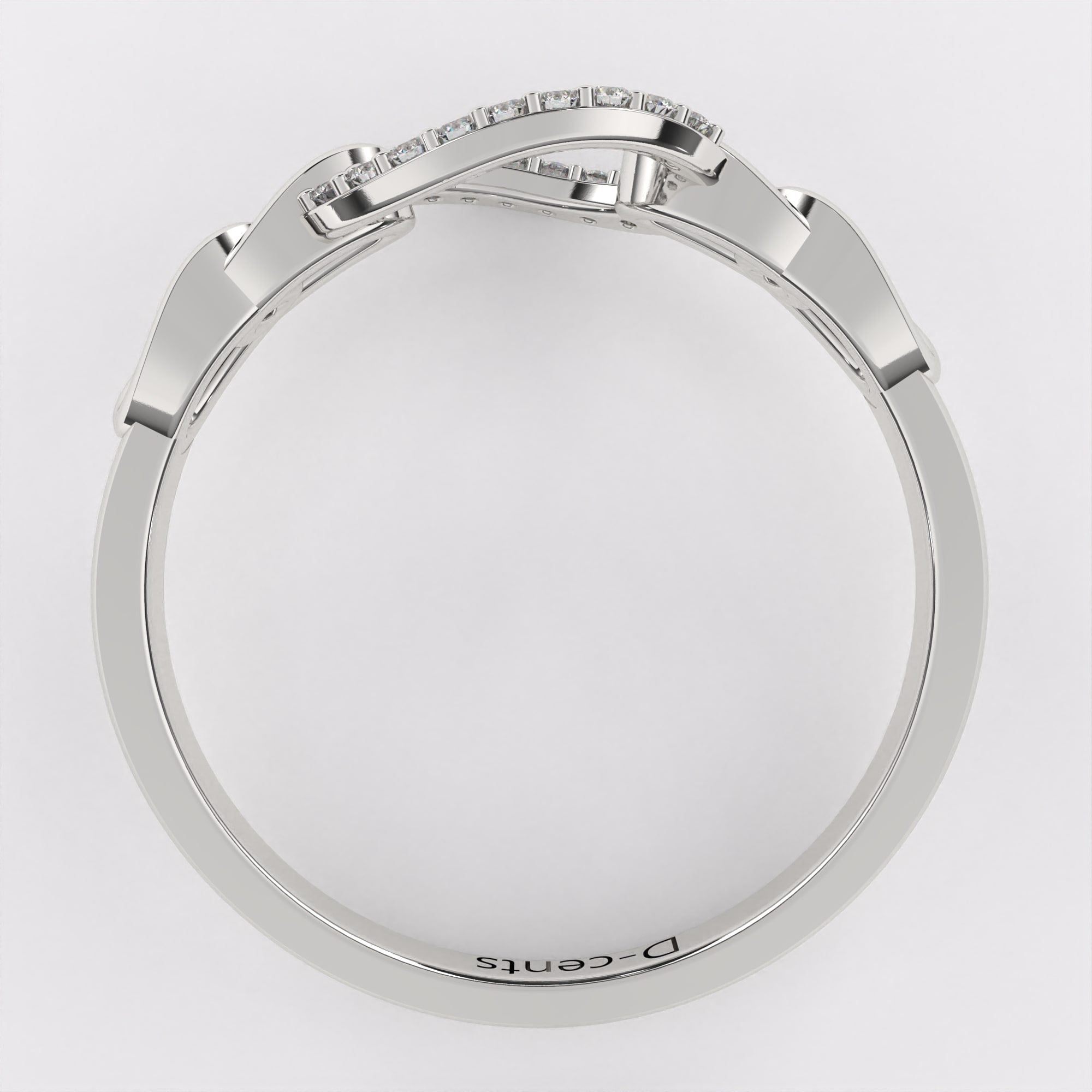 Moonbeam Diamond Finger Ring in 925 Silver