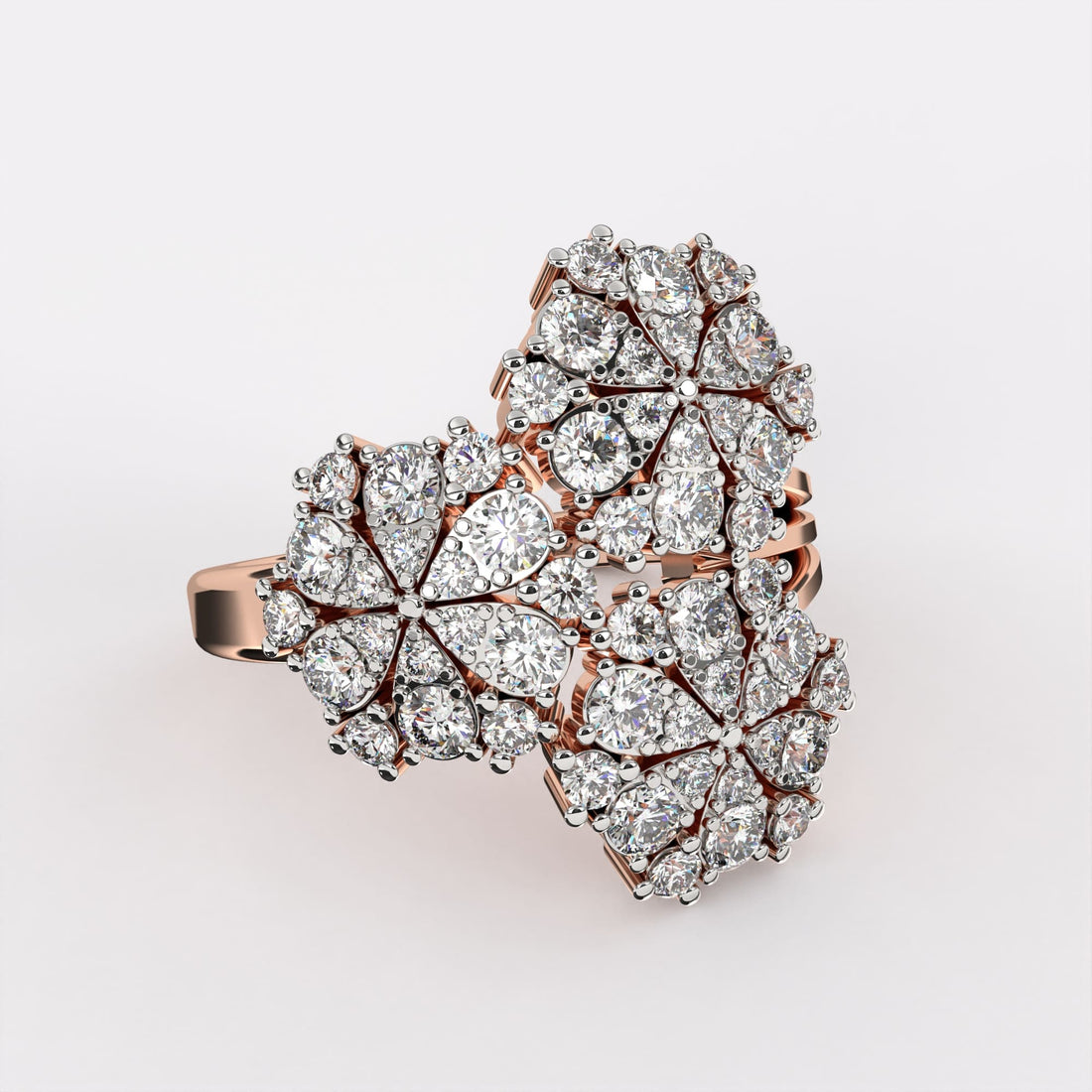 Sparkling Snowflake Diamond Ring