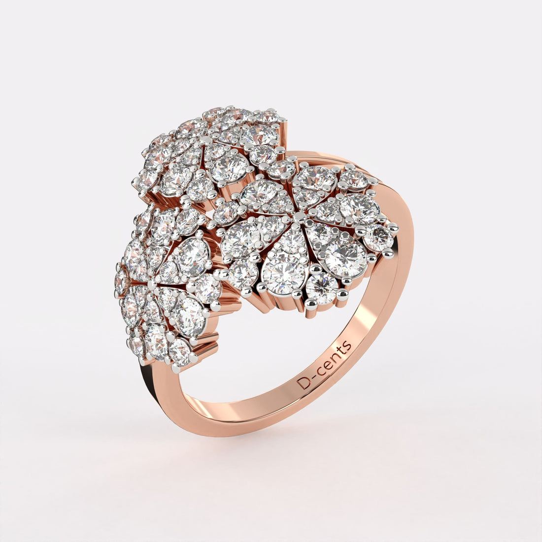 Sparkling Snowflake Diamond Ring