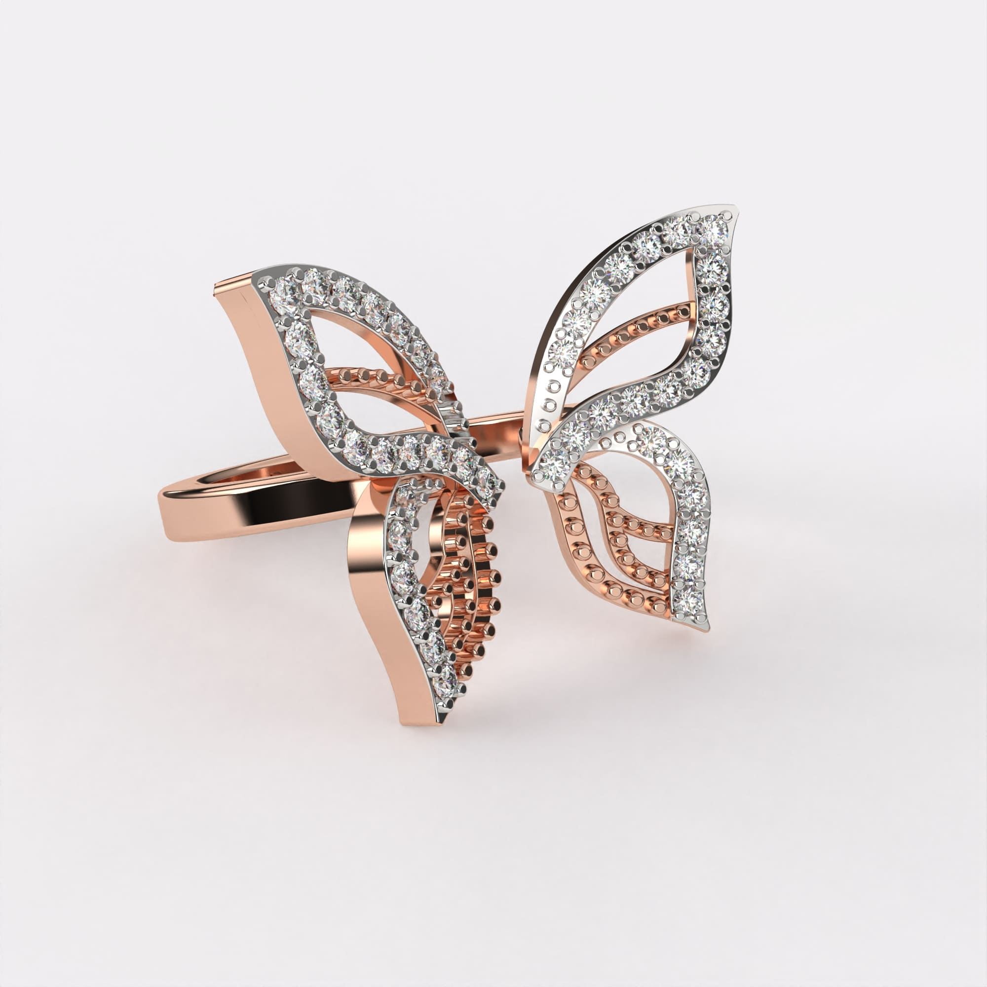 Diamond Butterfly Ring