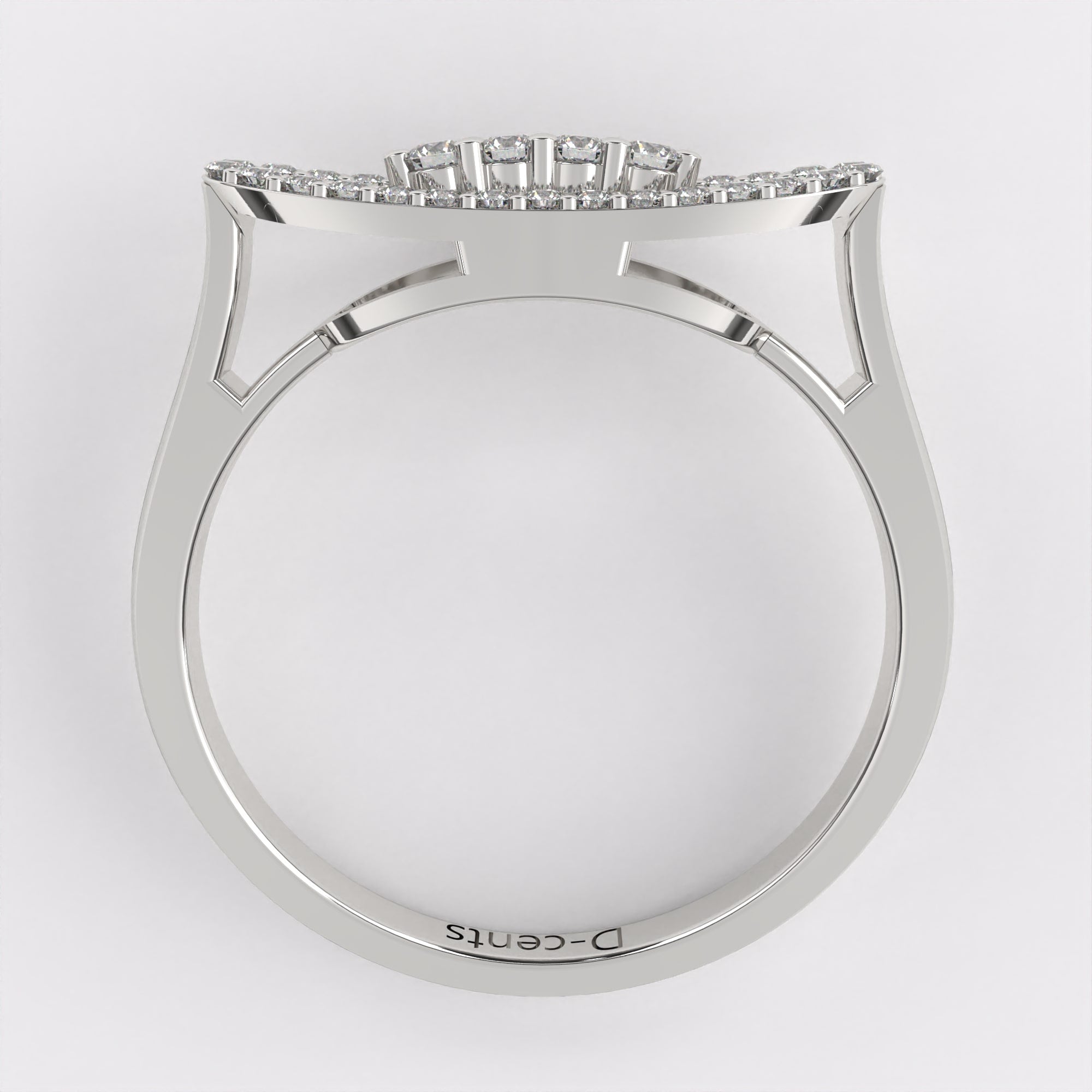 Gold Stella Diamond Ring in 925 Silver