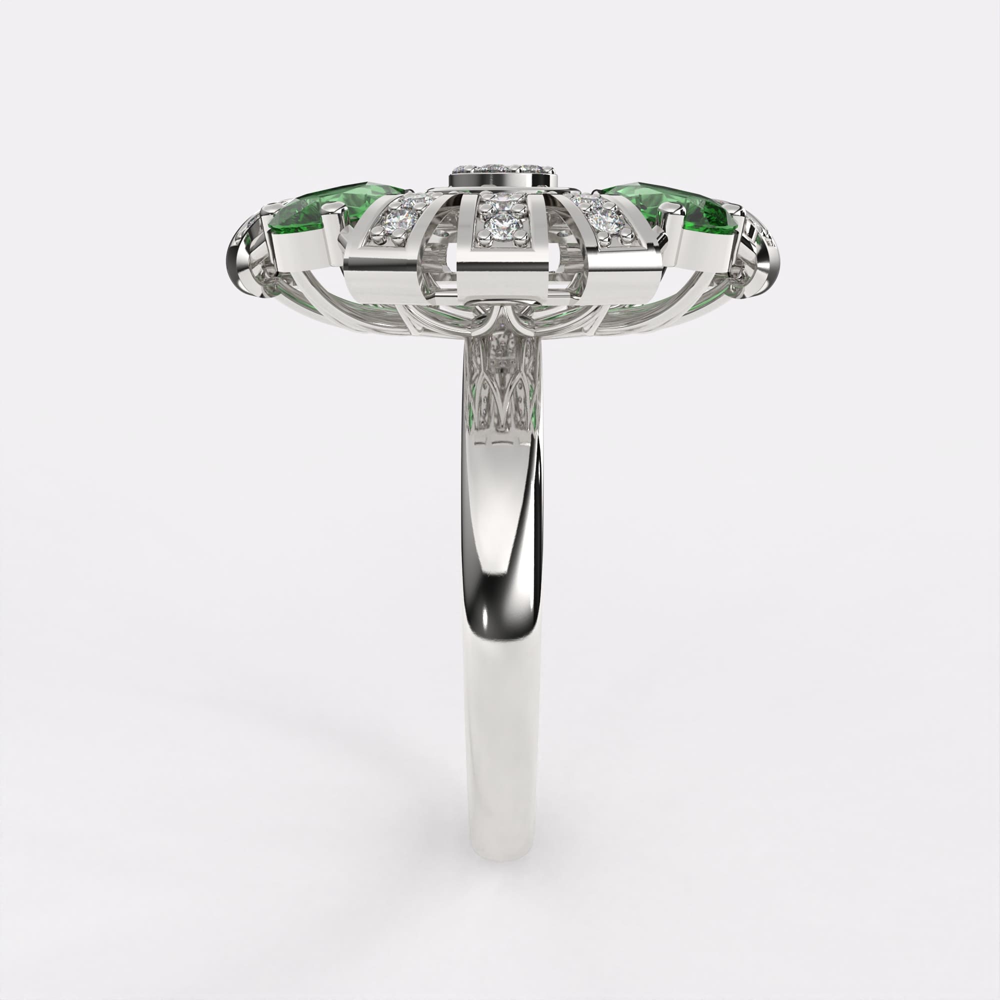 Royal Radiance Diamond Ring in 925 Silver