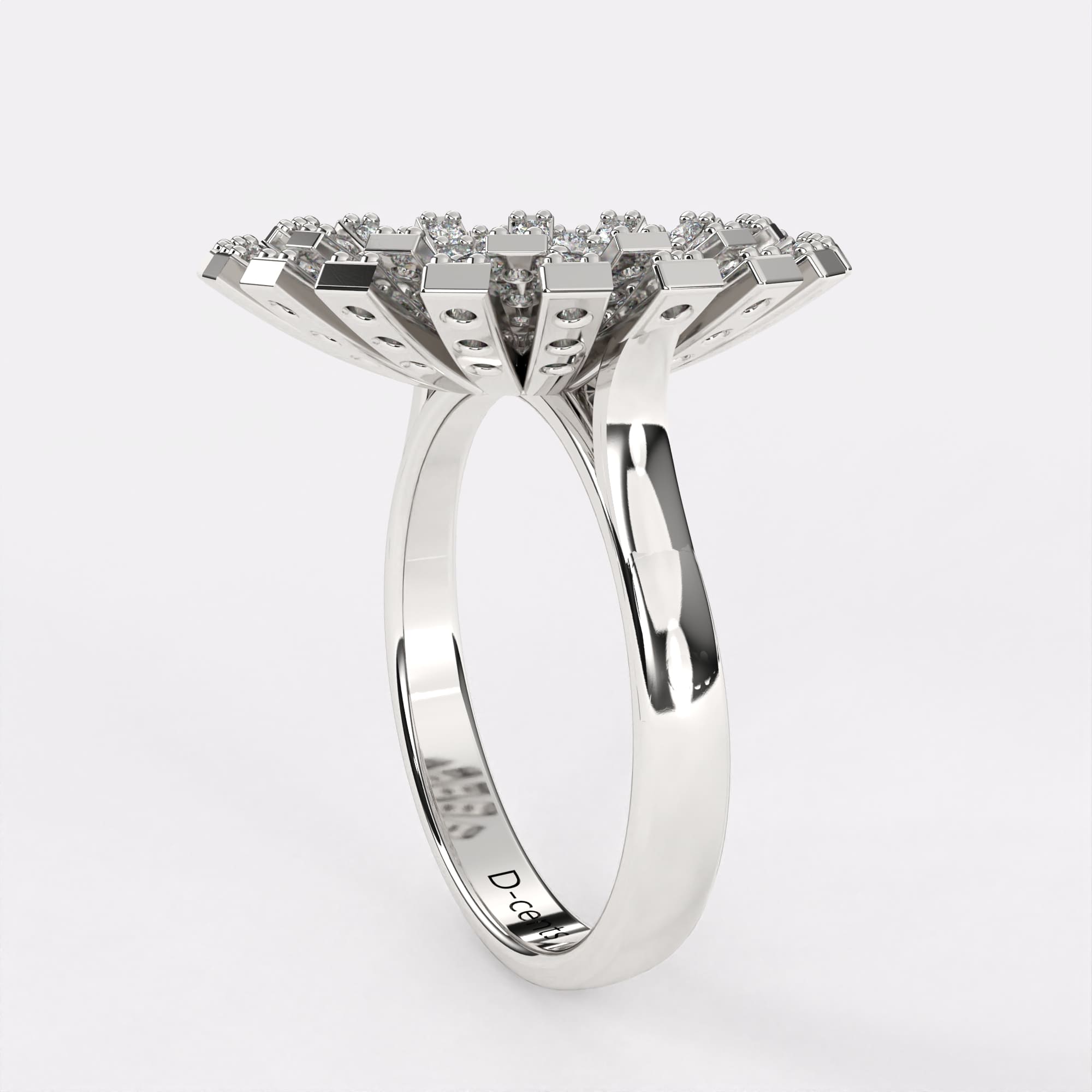 Starlight Sparkle Diamond Ring in 925 Silver