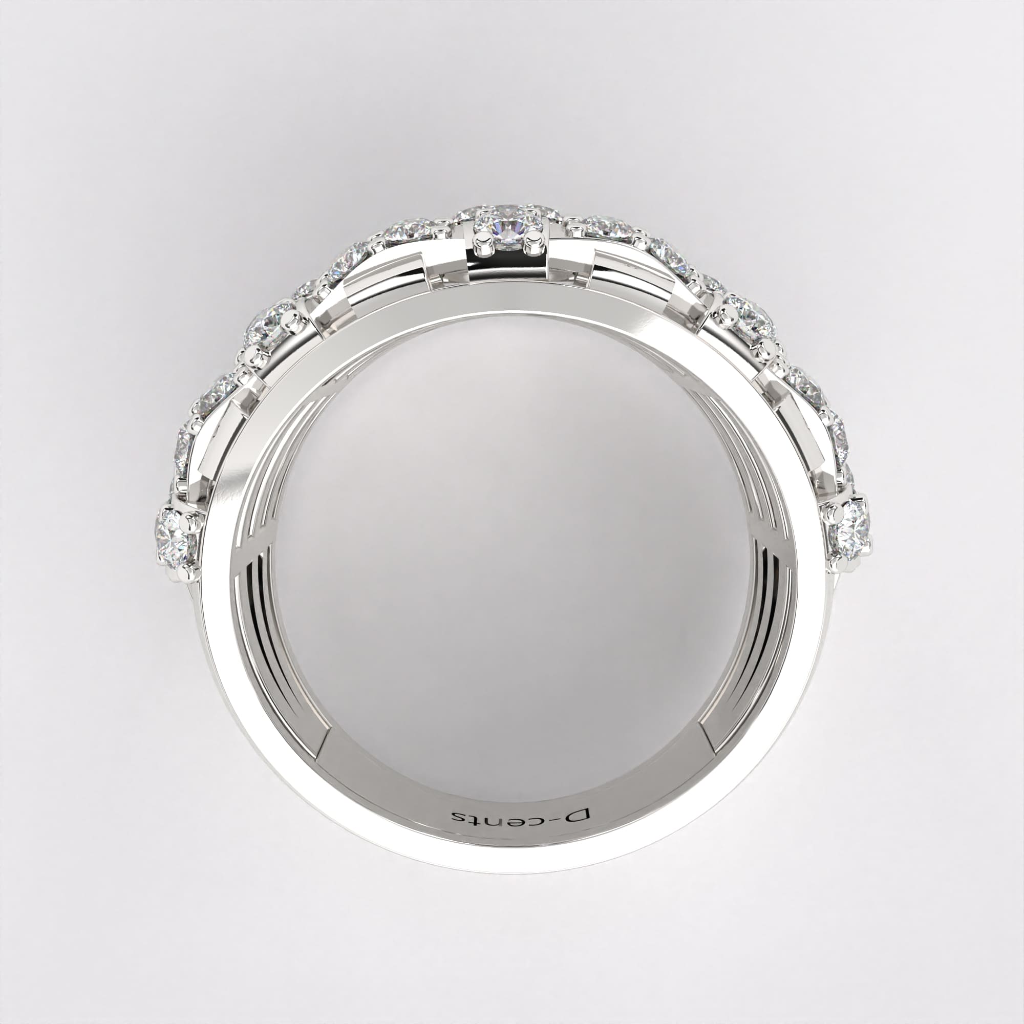 Interlocking Radiance Diamond Ring in 925 Silver