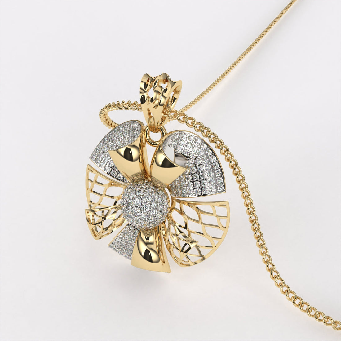 Petal Elegance Diamond Pendant