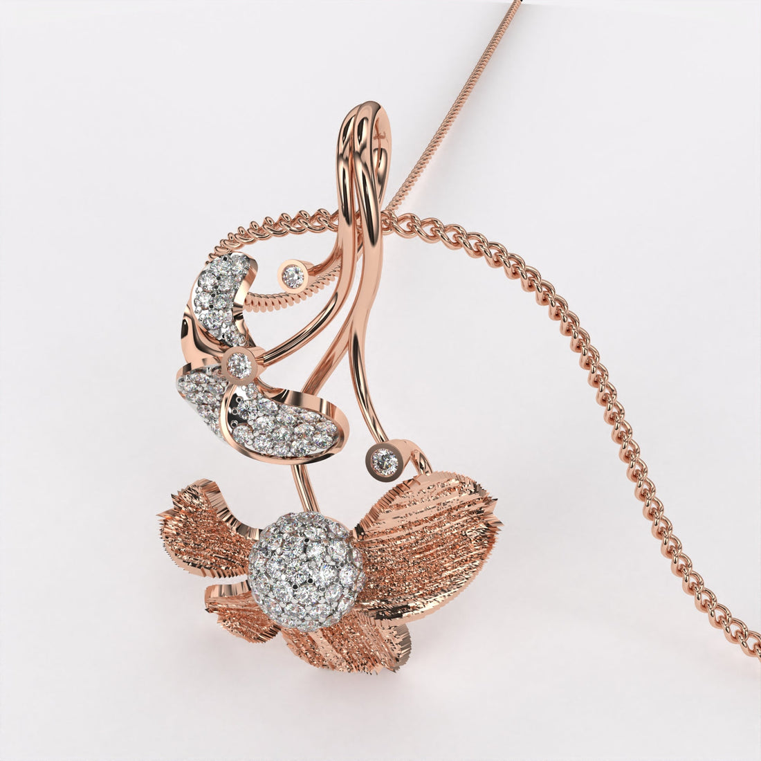 Wildflower Caprice Diamond Pendant