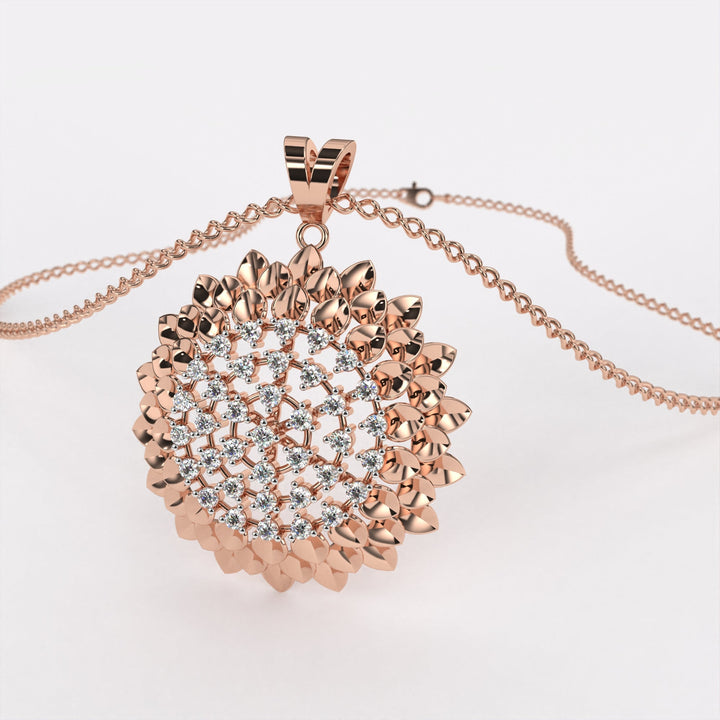 Elegant Flow Diamond Pendant