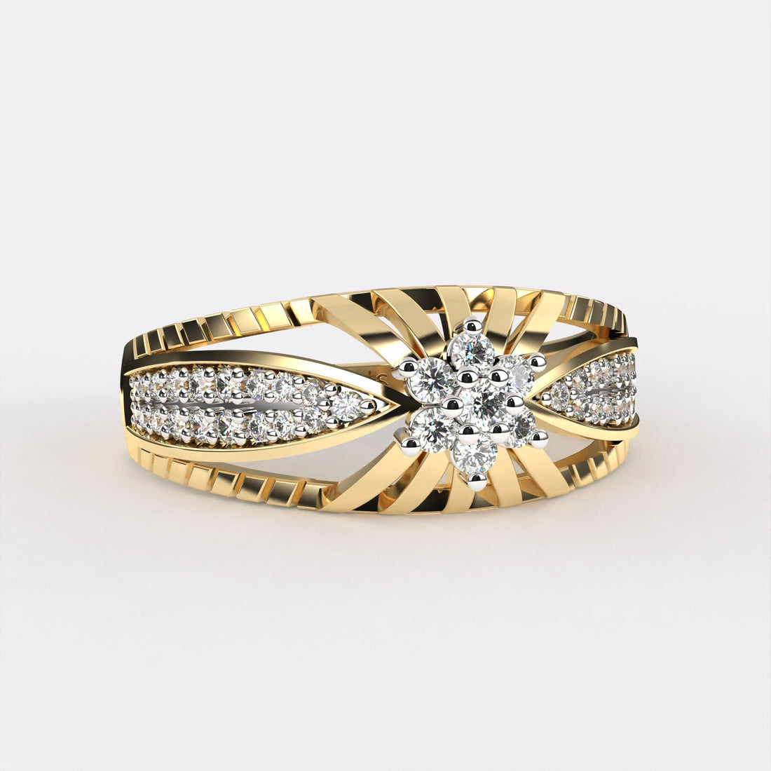 Cluster Plate Diamond Ring