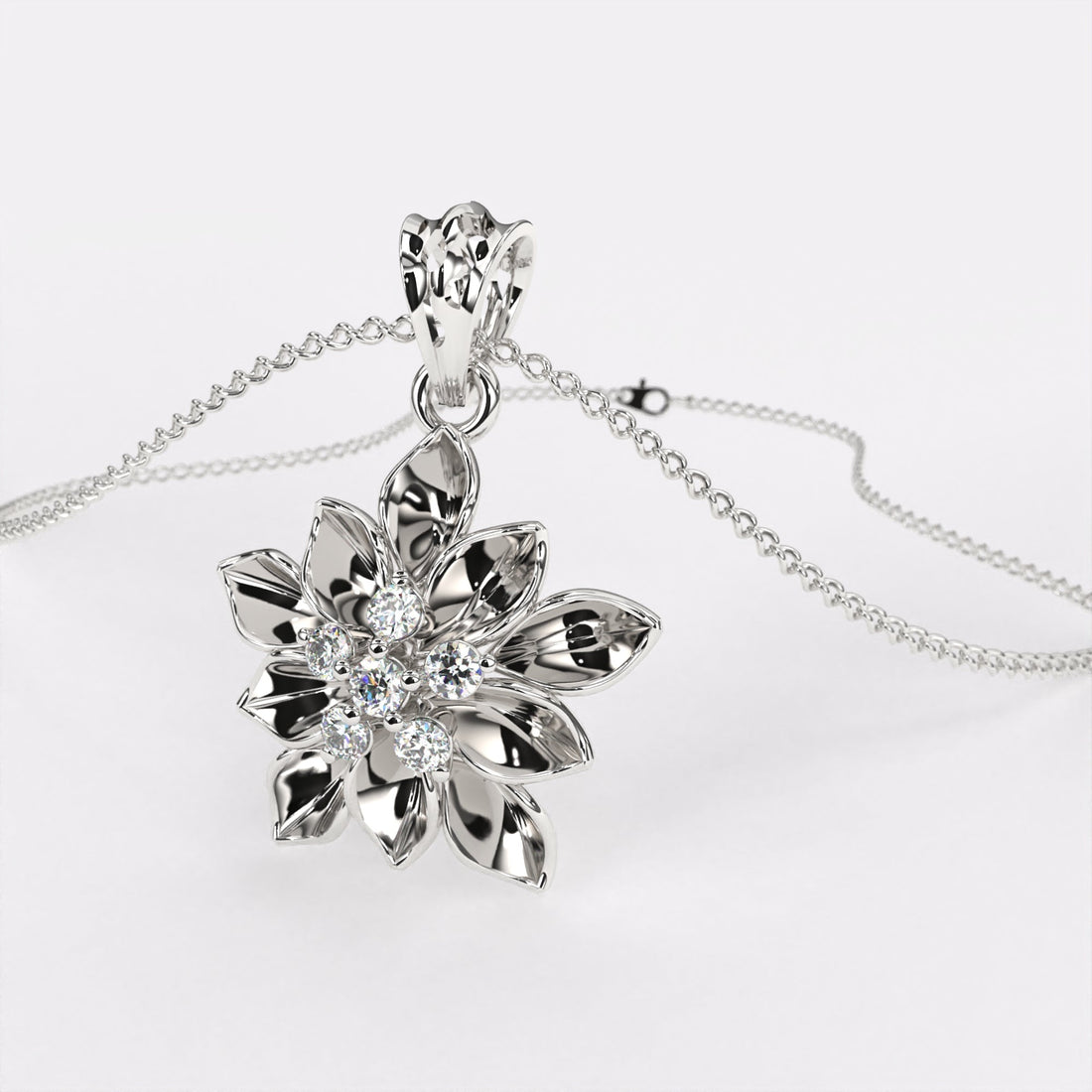 Secret Bloom Diamond Pendant