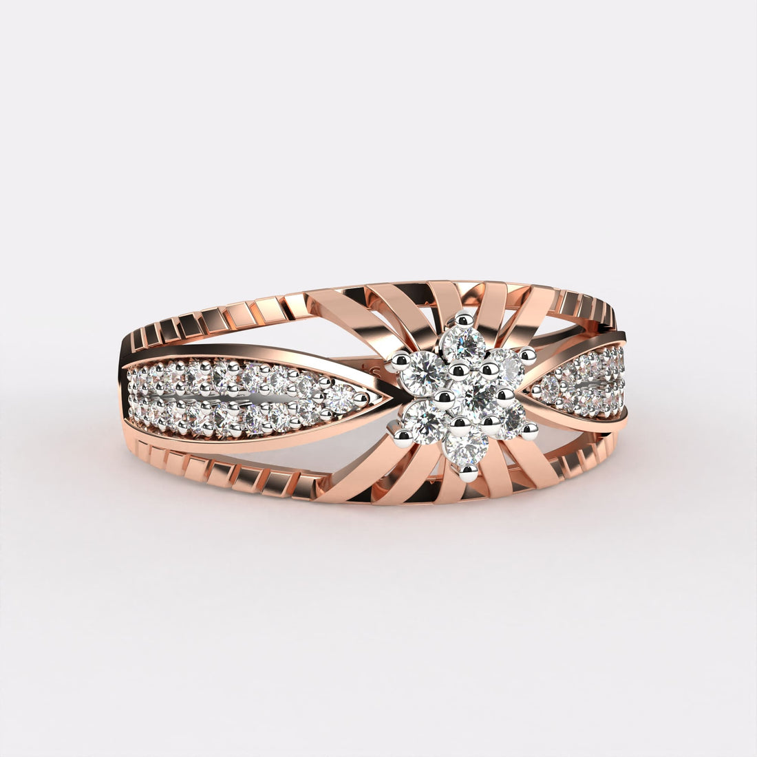 Cluster Plate Diamond Ring