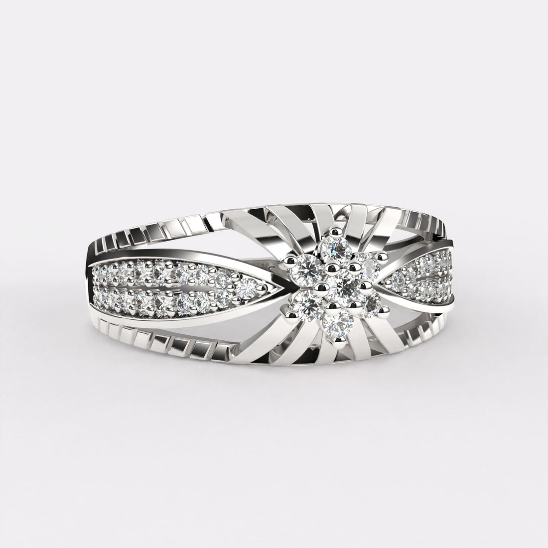 Cluster Plate Diamond Ring