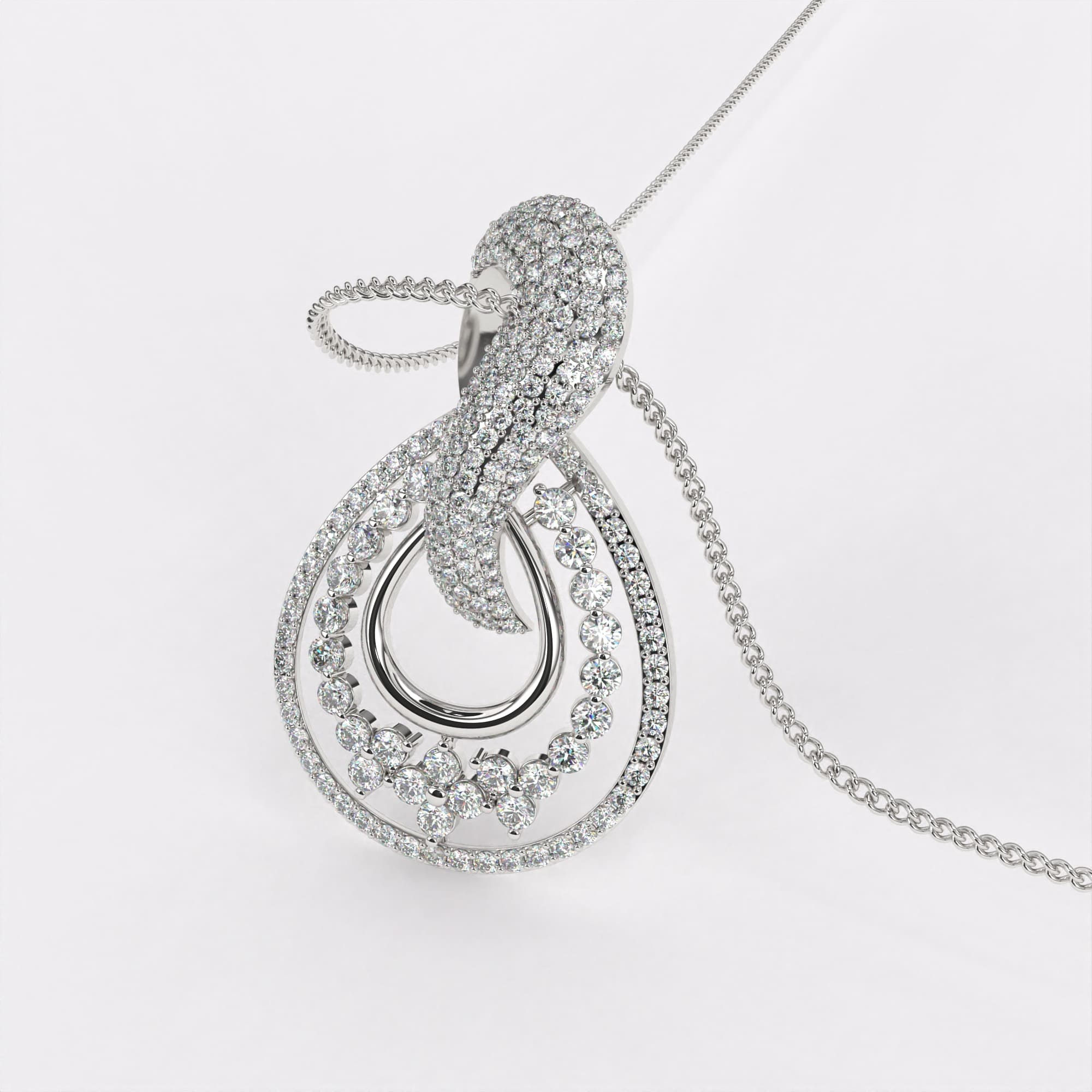Mesmerize Diamond Pendant In 925 Silver