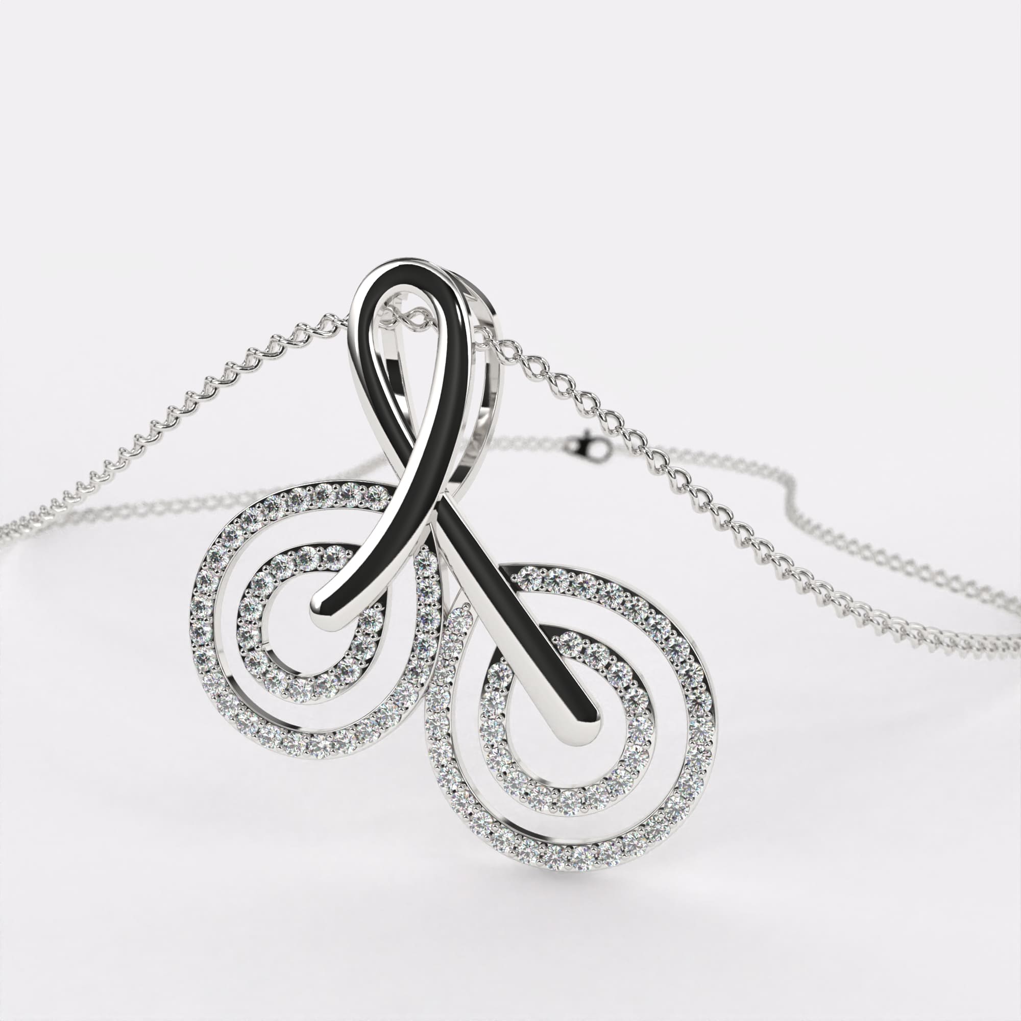 Coastal Charm Diamond Pendant In 925 Silver