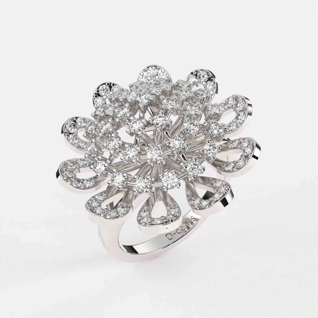 Heavenly Large Diamond Cocktail Ring