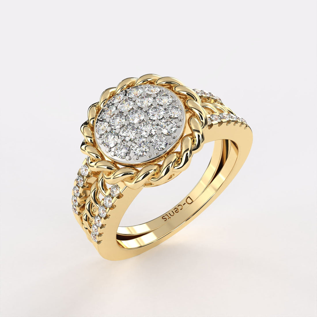 Floral Filigree Diamond Ring