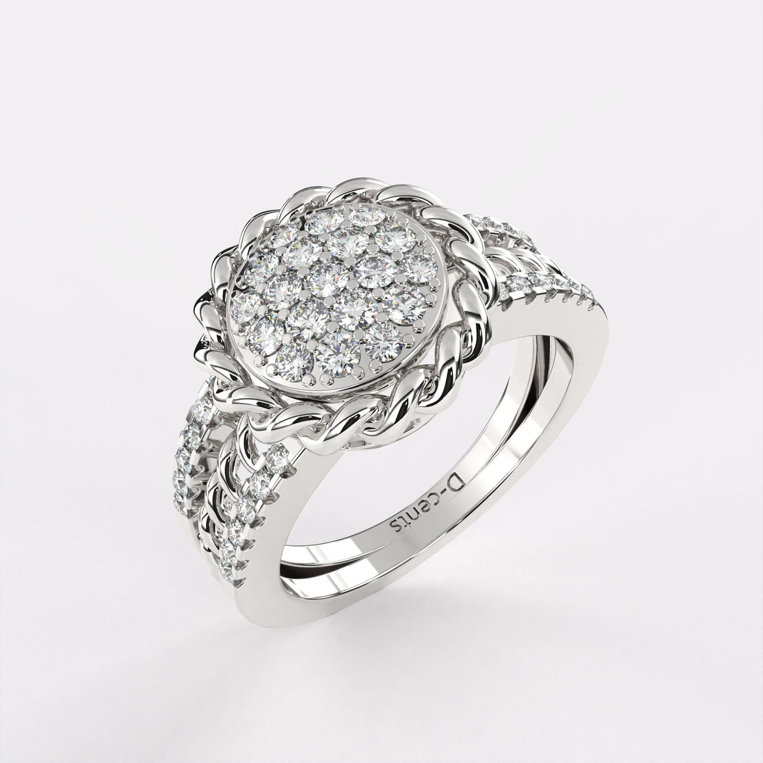 Floral Filigree Diamond Ring