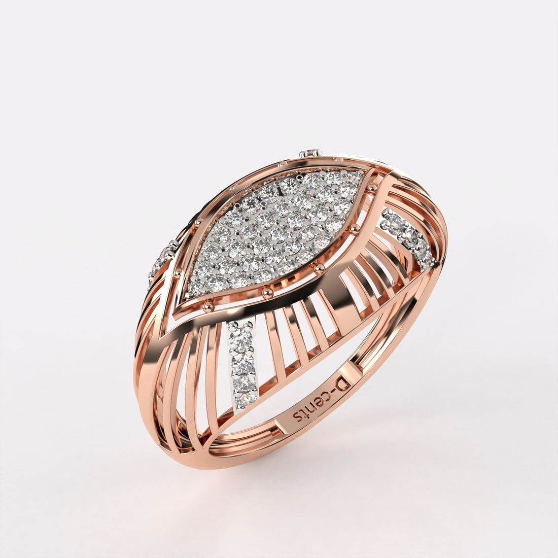 Layering Design Diamond Ring