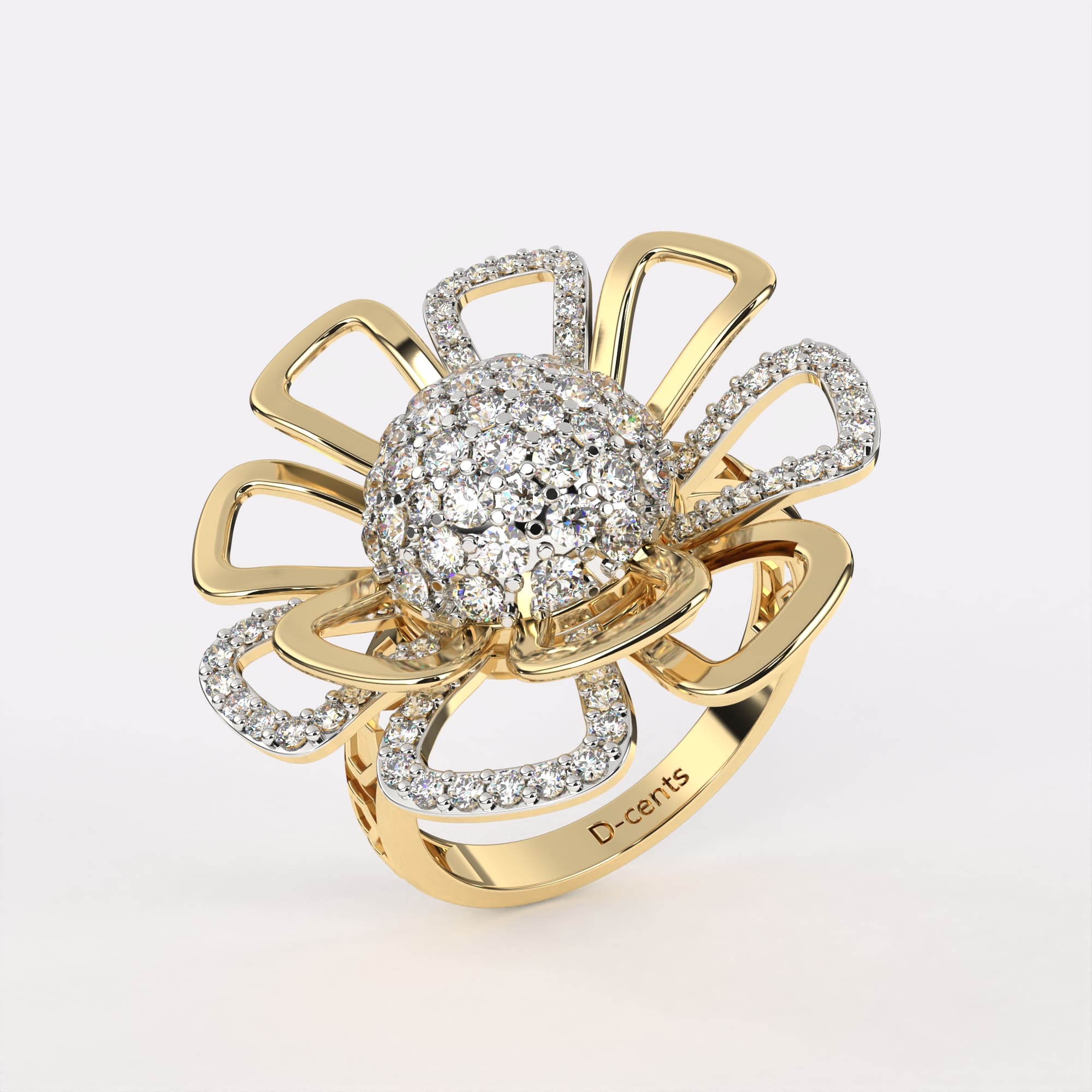 Daisy Reflection Diamond Ring