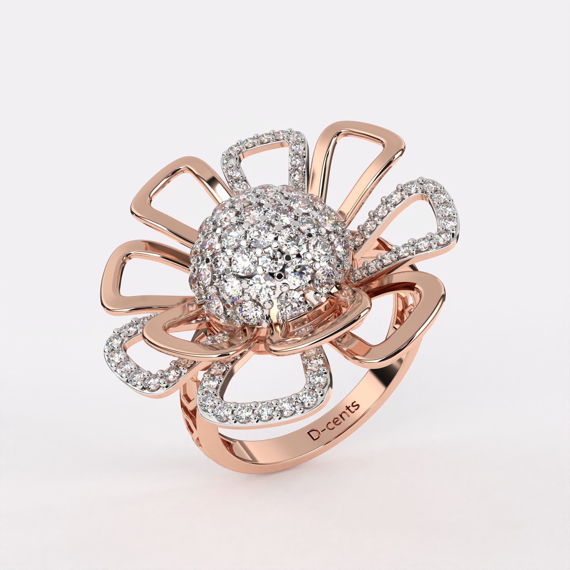 Daisy Reflection Diamond Ring
