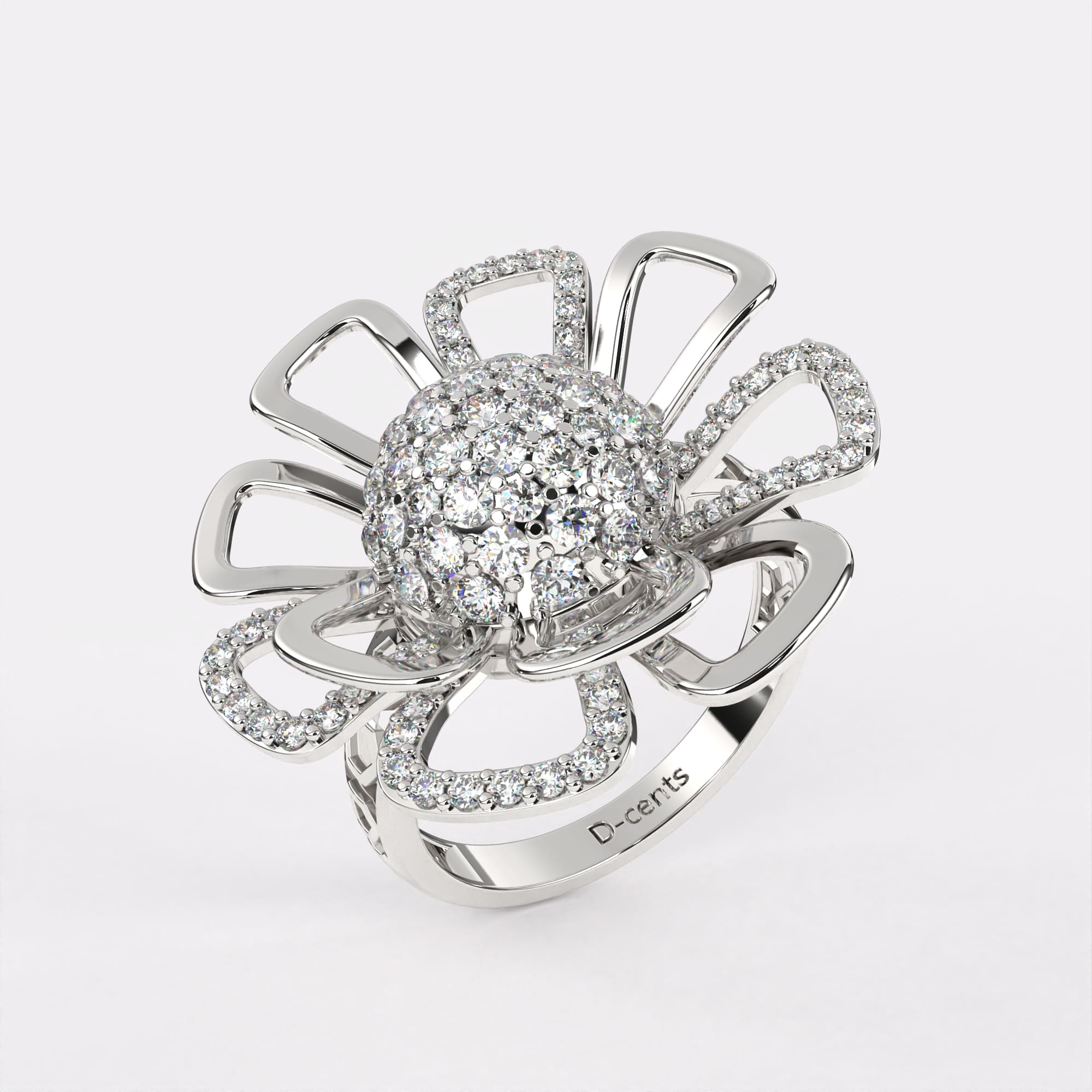 Daisy Reflection Diamond Ring