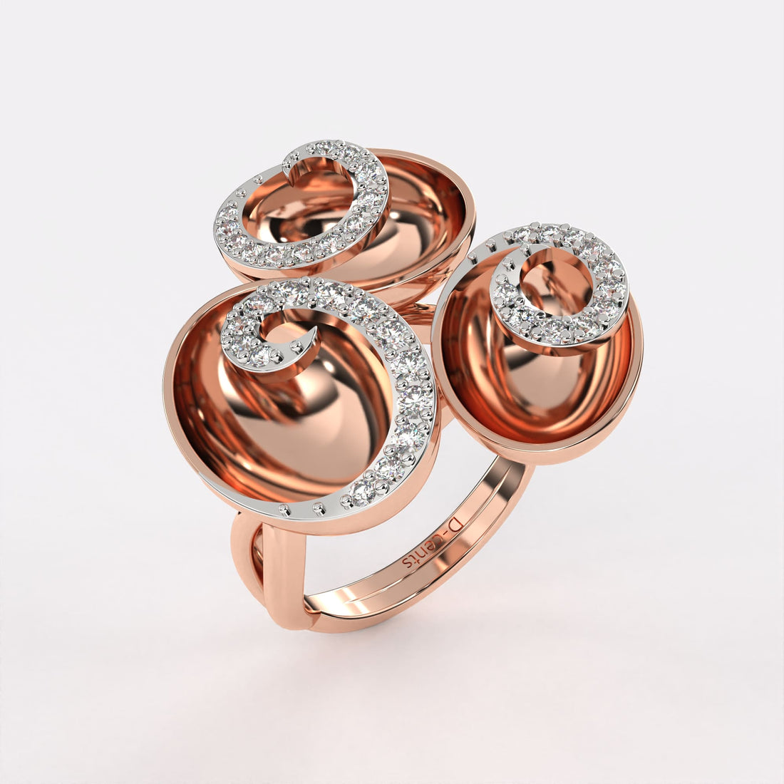 Gold Swirl Diamond Ring