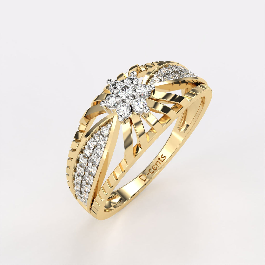 Cluster Plate Diamond Ring