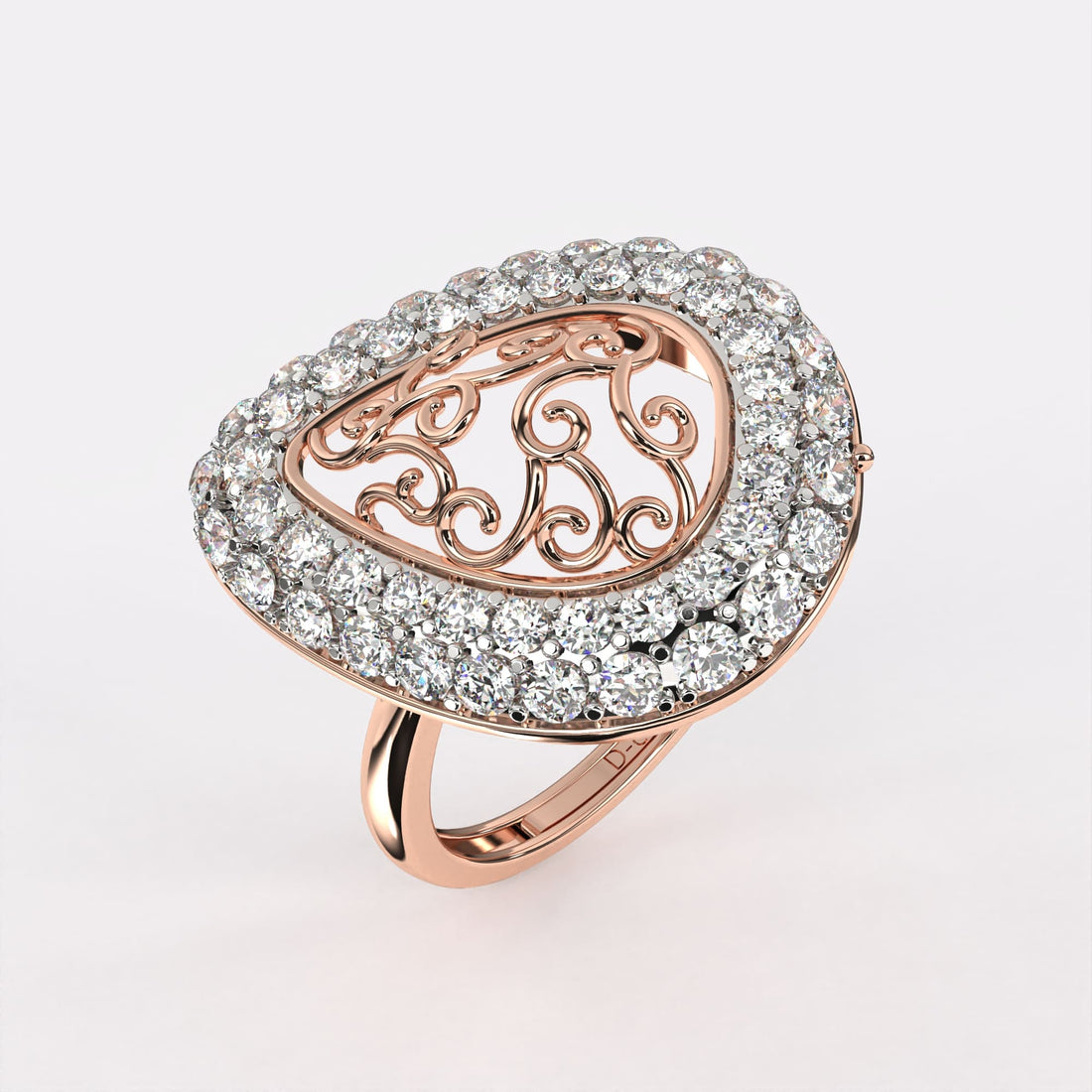 Classic Gold Pear Diamond Ring