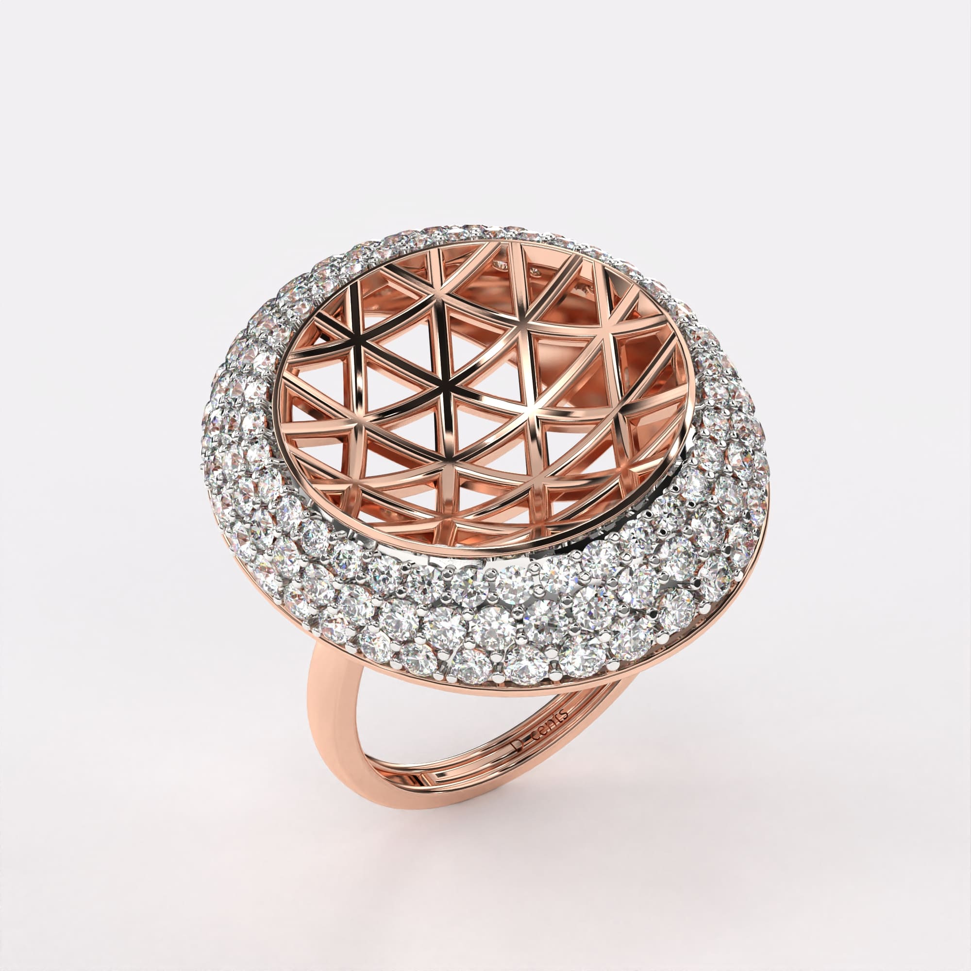 Half Dome Diamond Ring