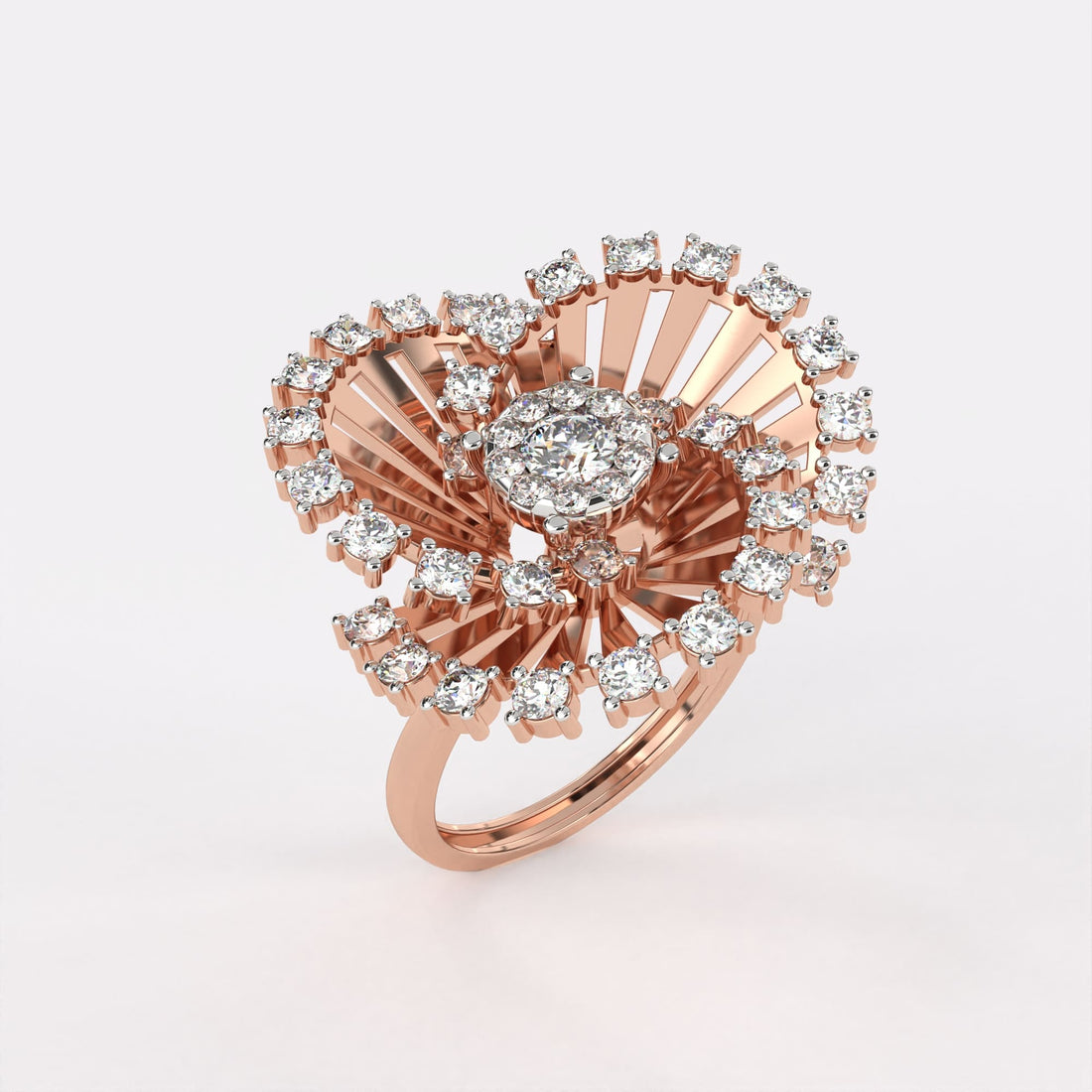 Sparkling Diamond Cocktail Ring