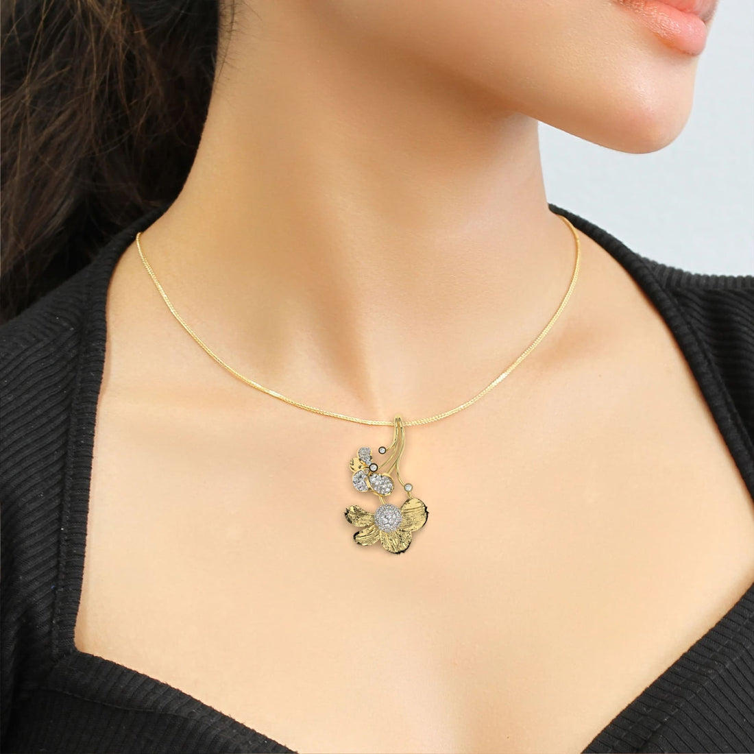 Wildflower Caprice Diamond Pendant