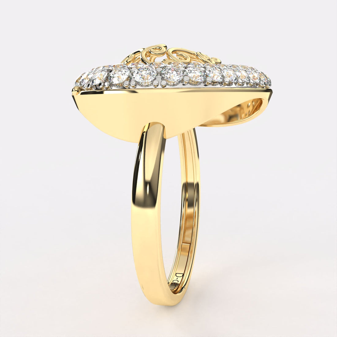 Classic Gold Pear Diamond Ring