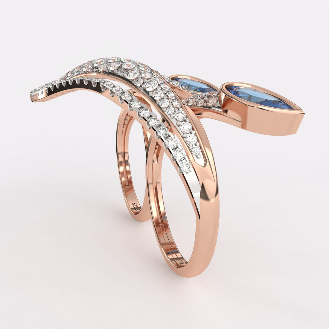 Sparkling Wing Diamond Ring