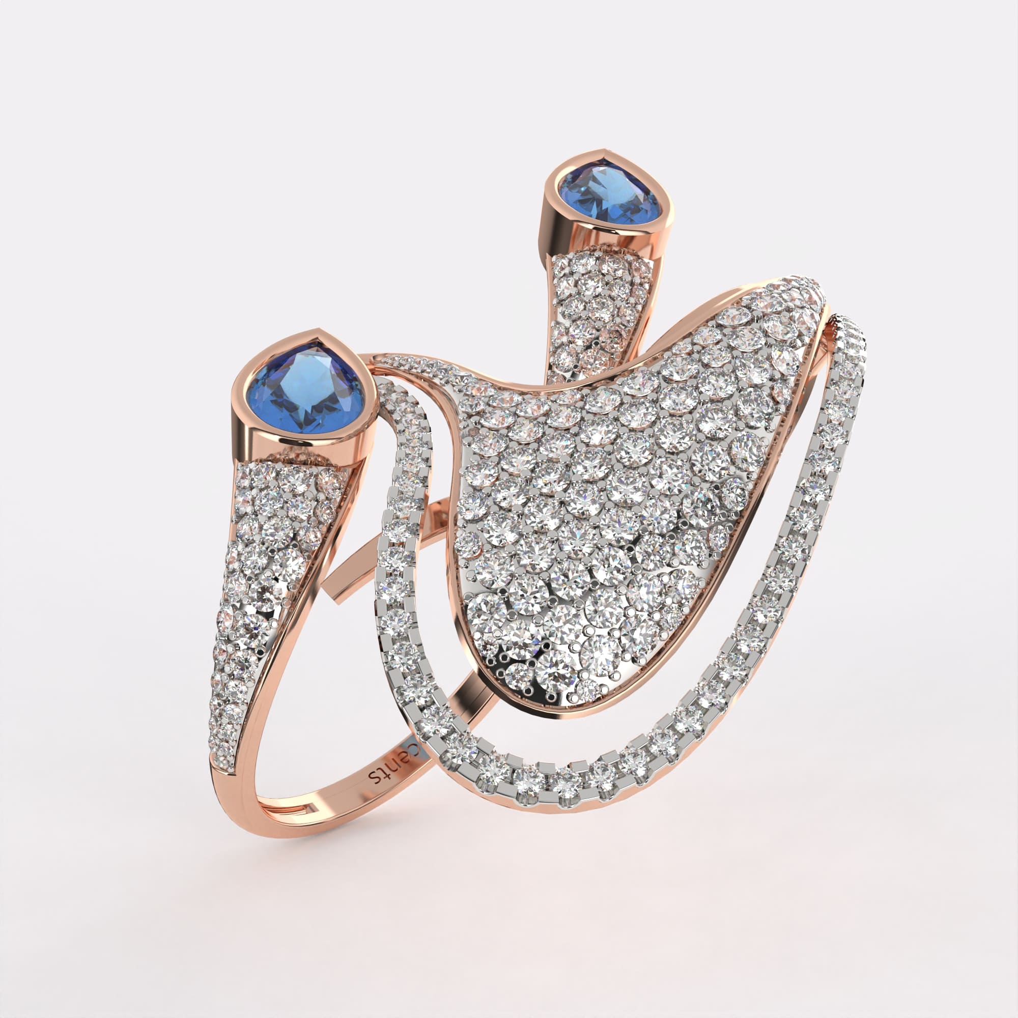 Sparkling Wing Diamond Ring