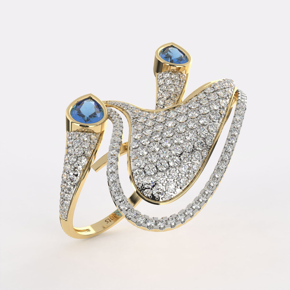 Sparkling Wing Diamond Ring