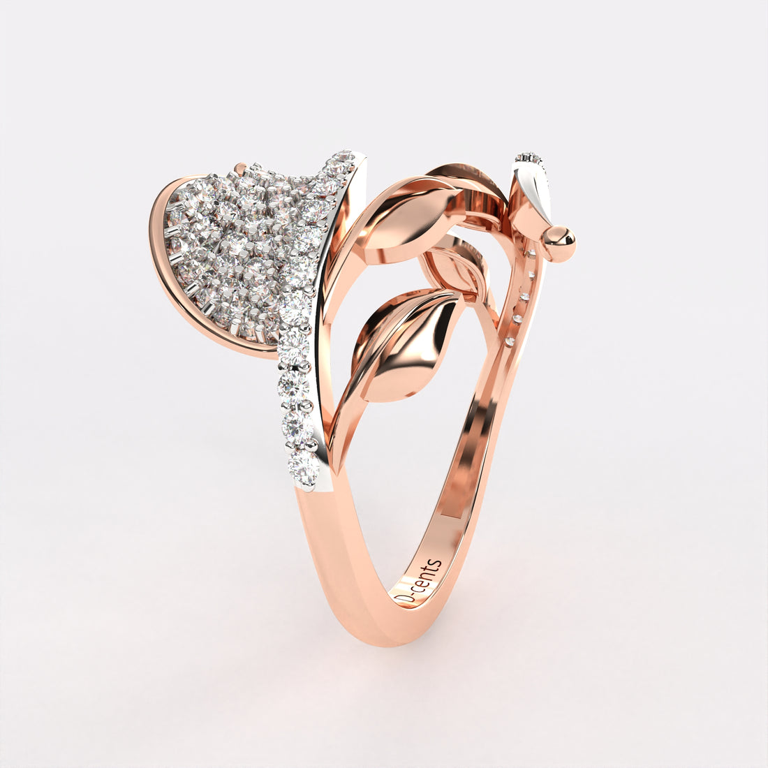 Blossom leafy Diamond Ring