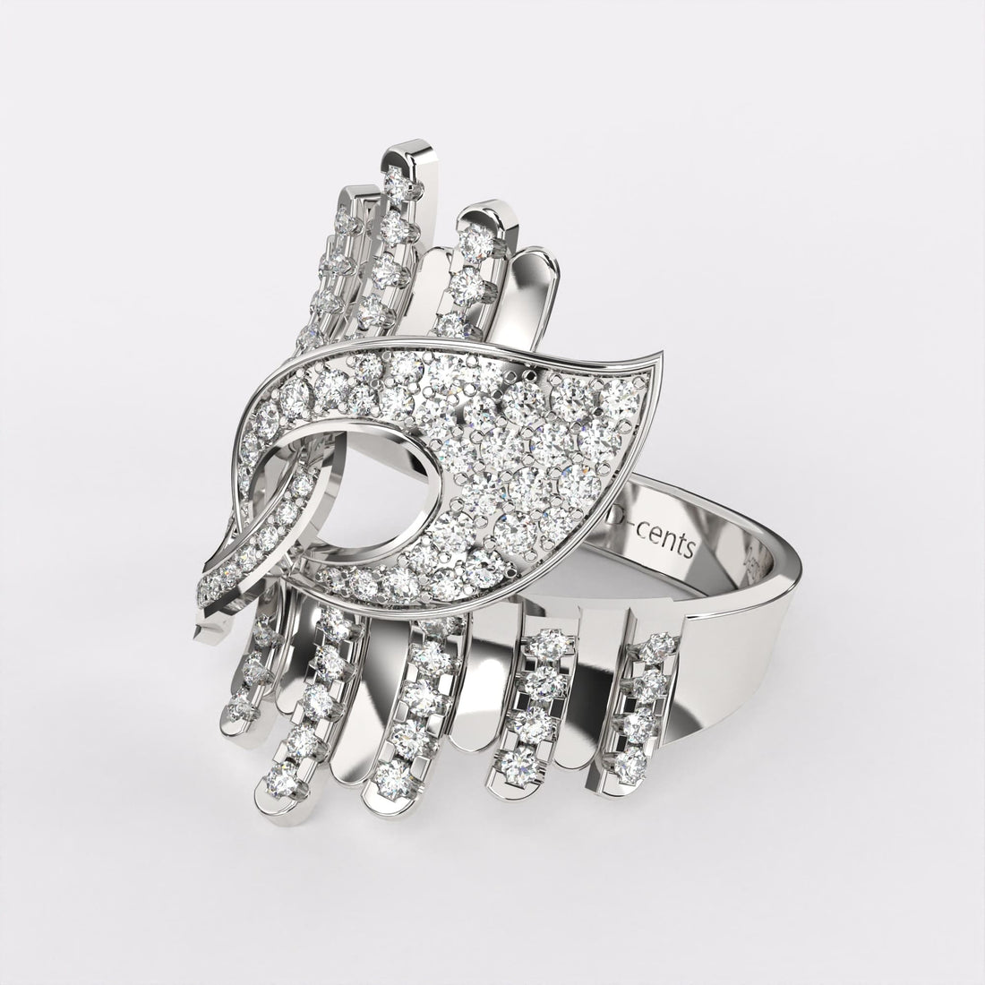 Crossed Currents Diamond Ring