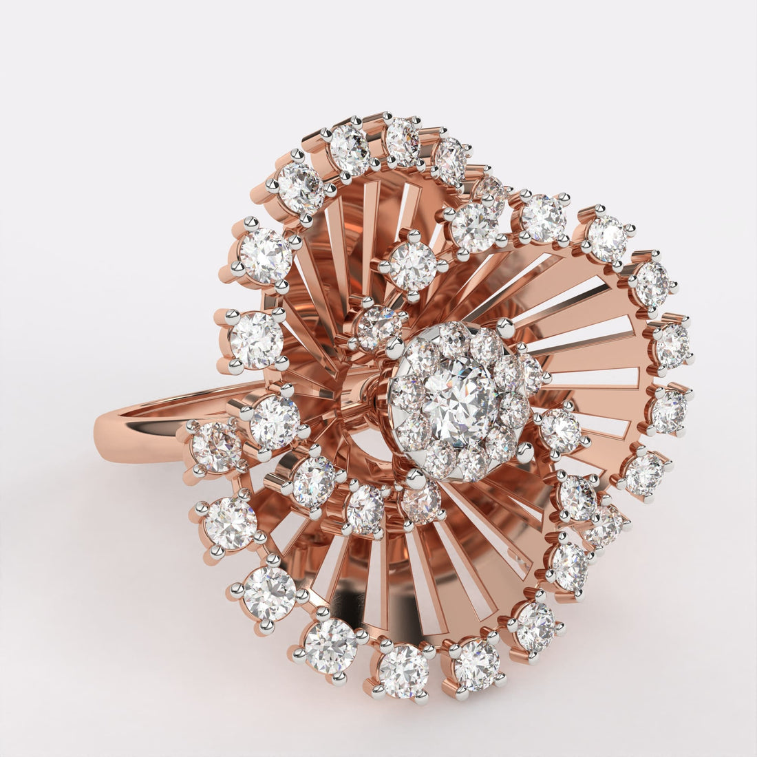 Sparkling Diamond Cocktail Ring