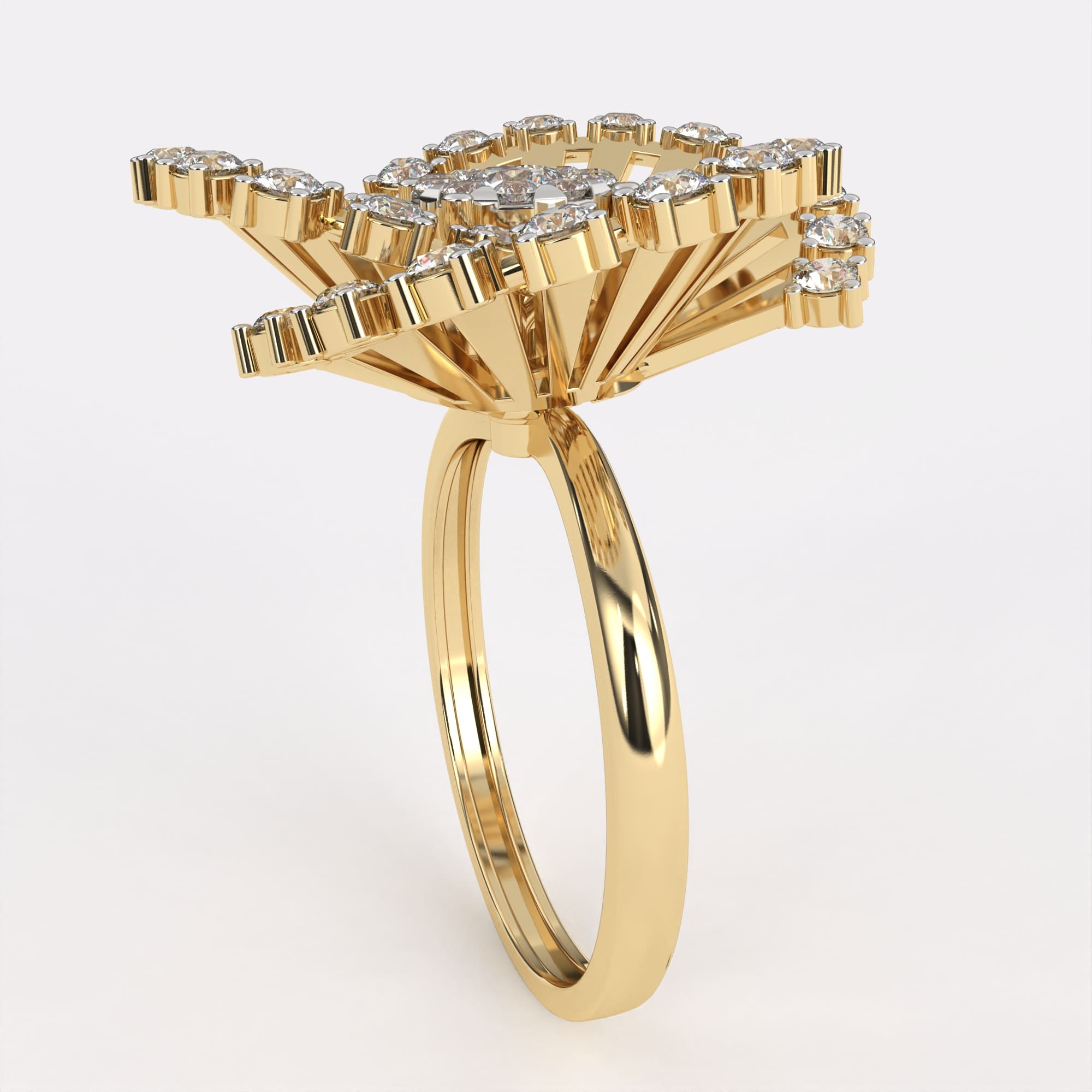 Sparkling Diamond Cocktail Ring