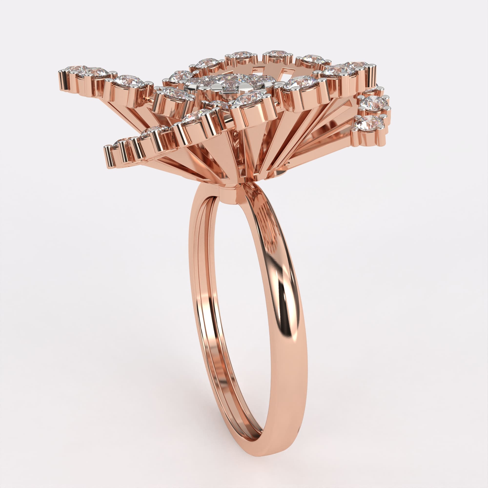 Sparkling Diamond Cocktail Ring