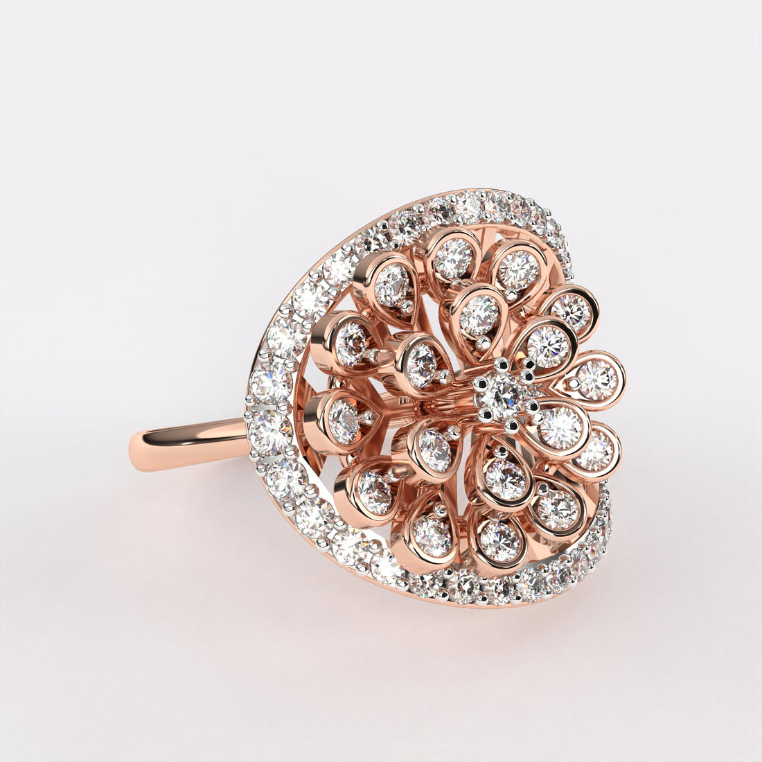 Glittering Blow Diamond Ring