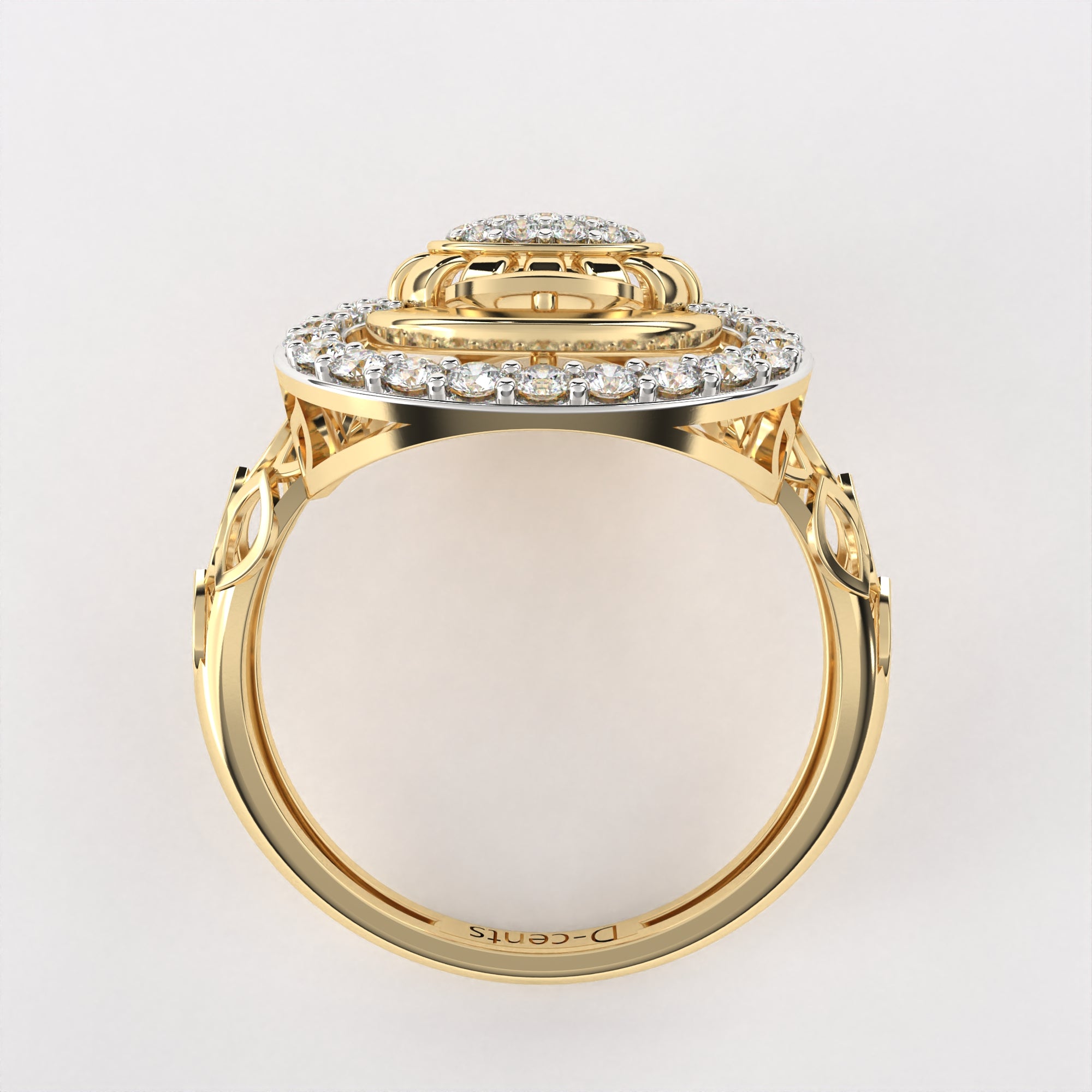 Intertwined Oval Diamond Ring