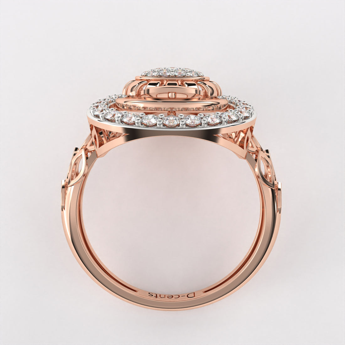 Intertwined Oval Diamond Ring