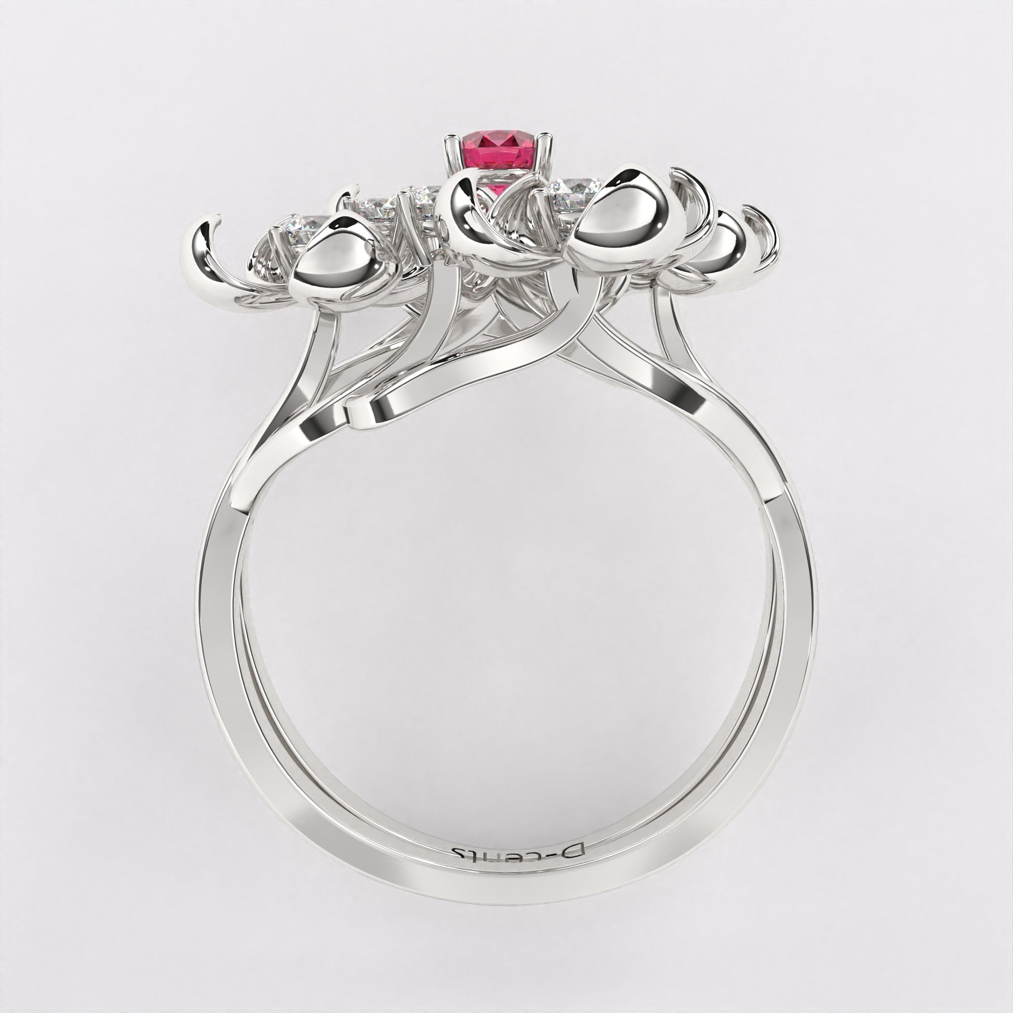 Red Glam Diamond Ring