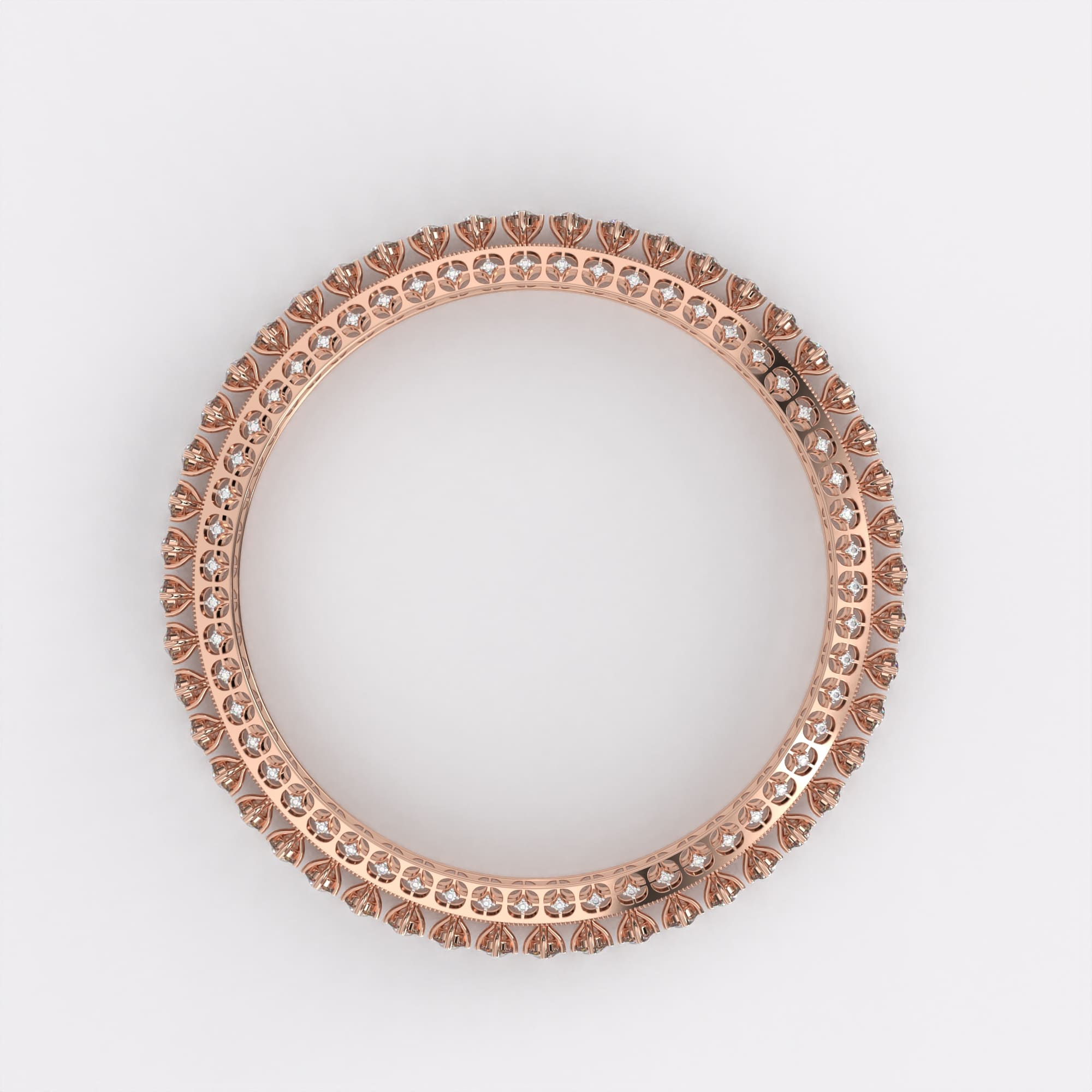 Classic 18k Gold Diamond Bangles