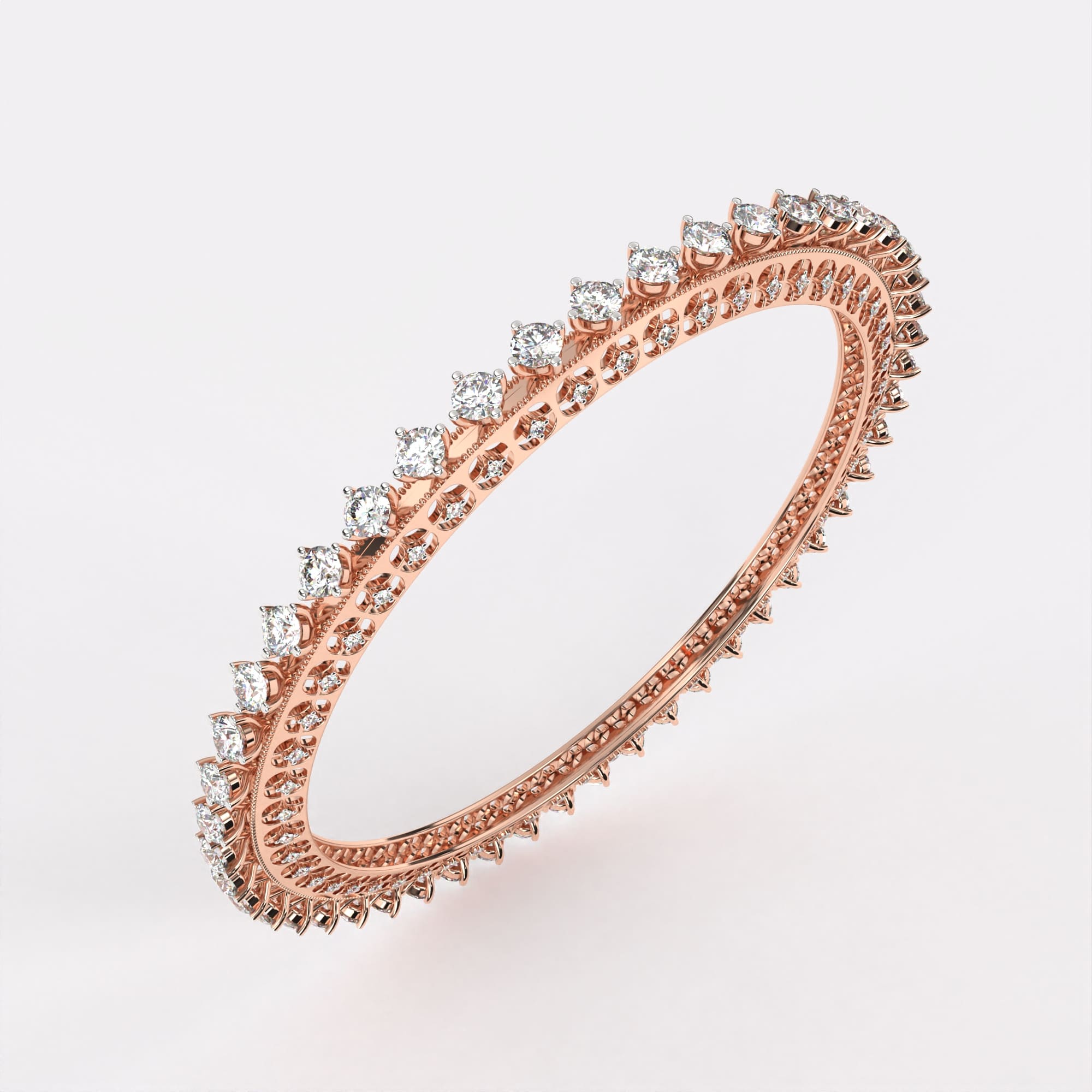 Classic 18k Gold Diamond Bangles