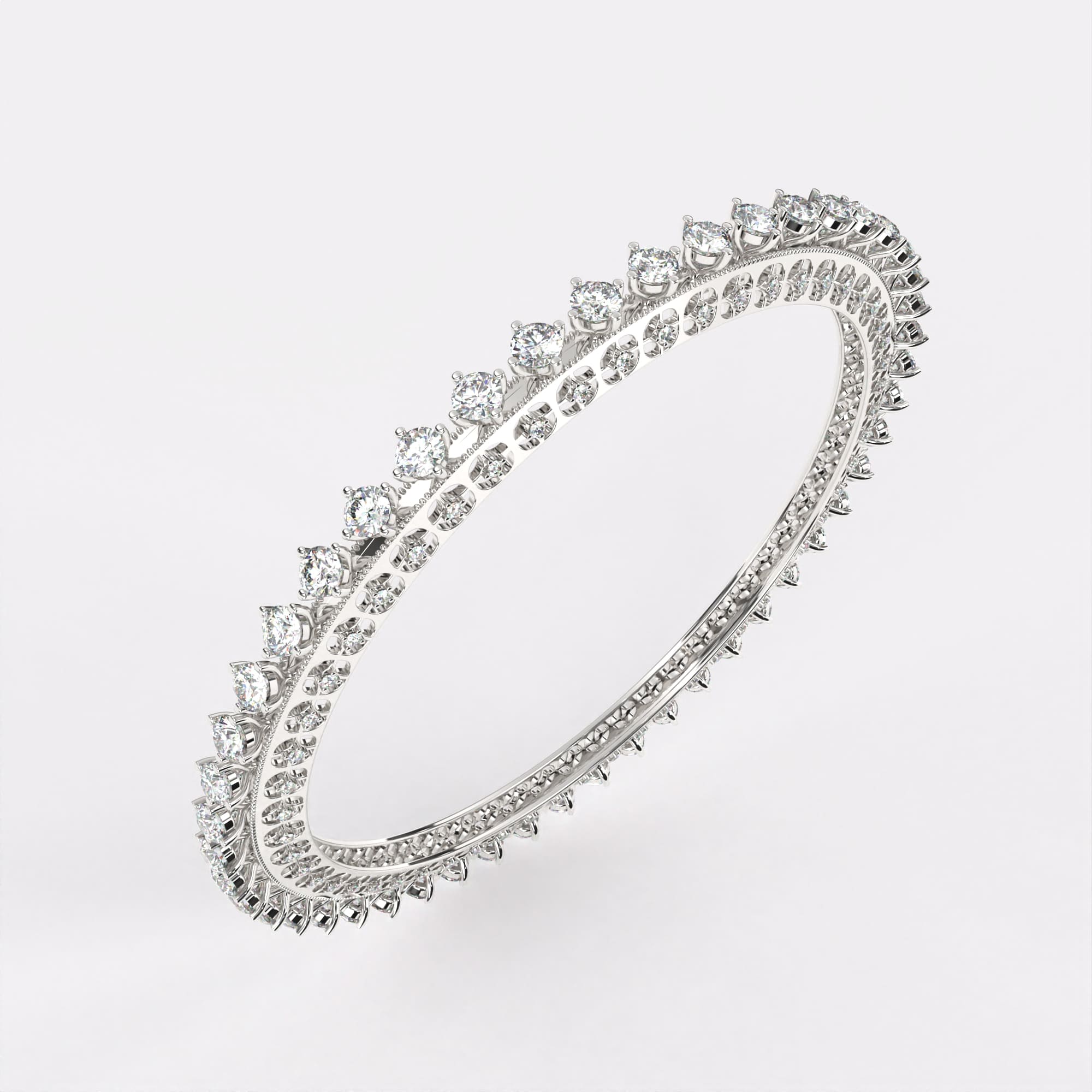 Classic 18k Gold Diamond Bangles